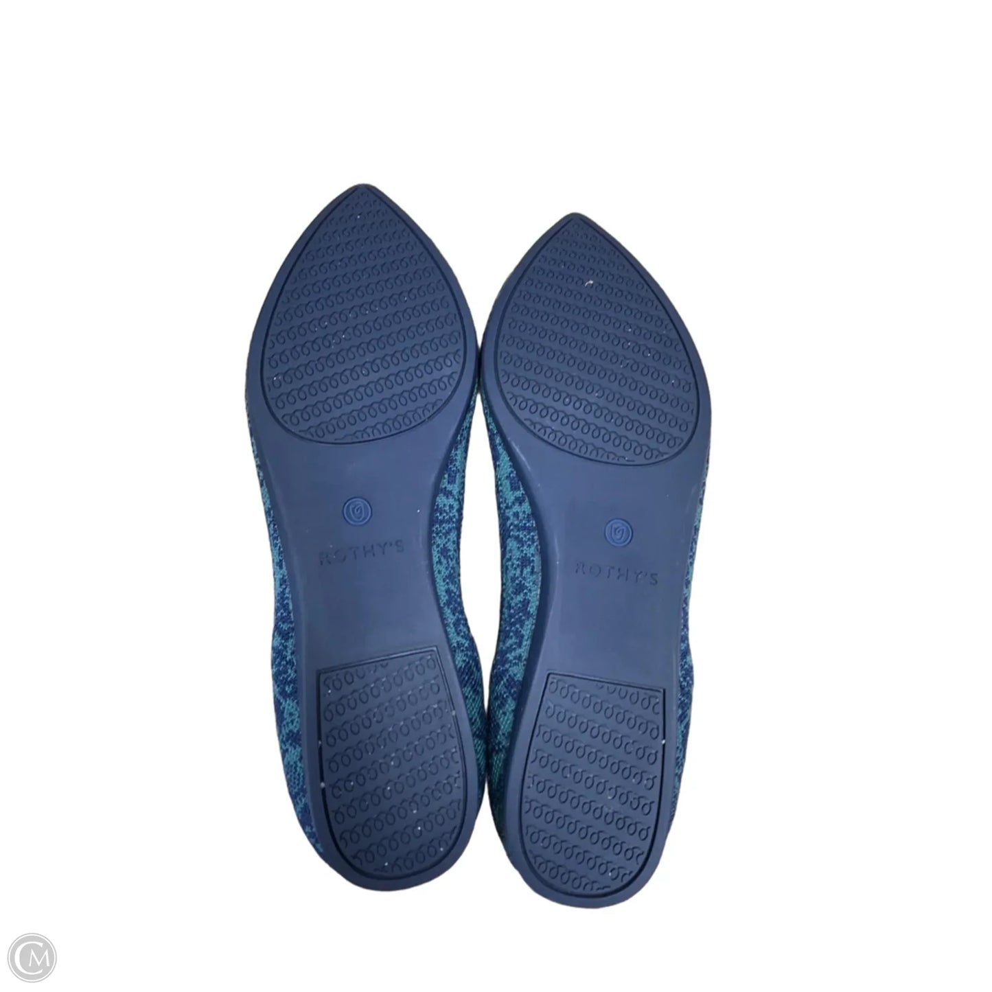 Shoes Flats By Rothys In Blue & Green, Size: 6