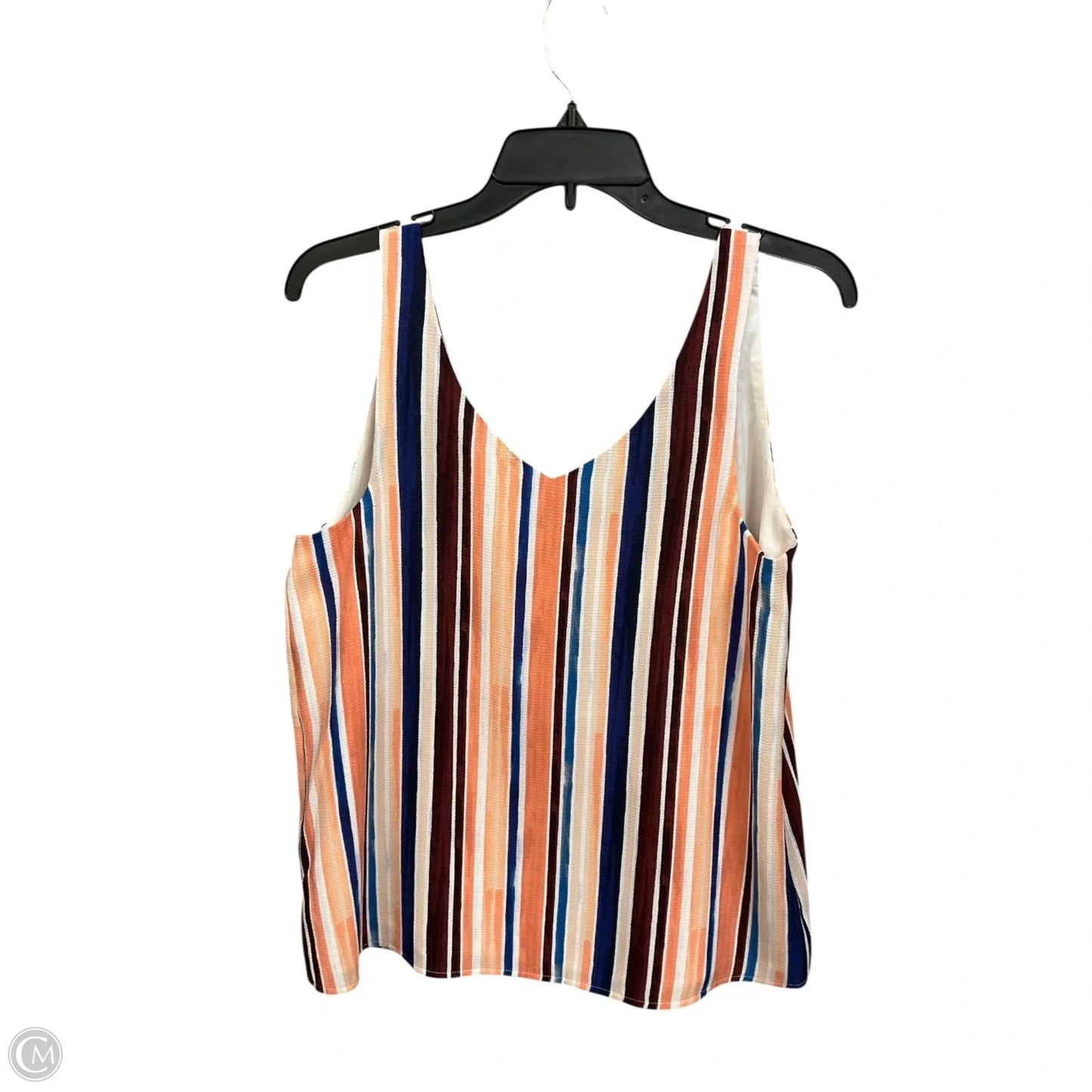 Blouse Sleeveless By Halogen In Striped Pattern, Size: S