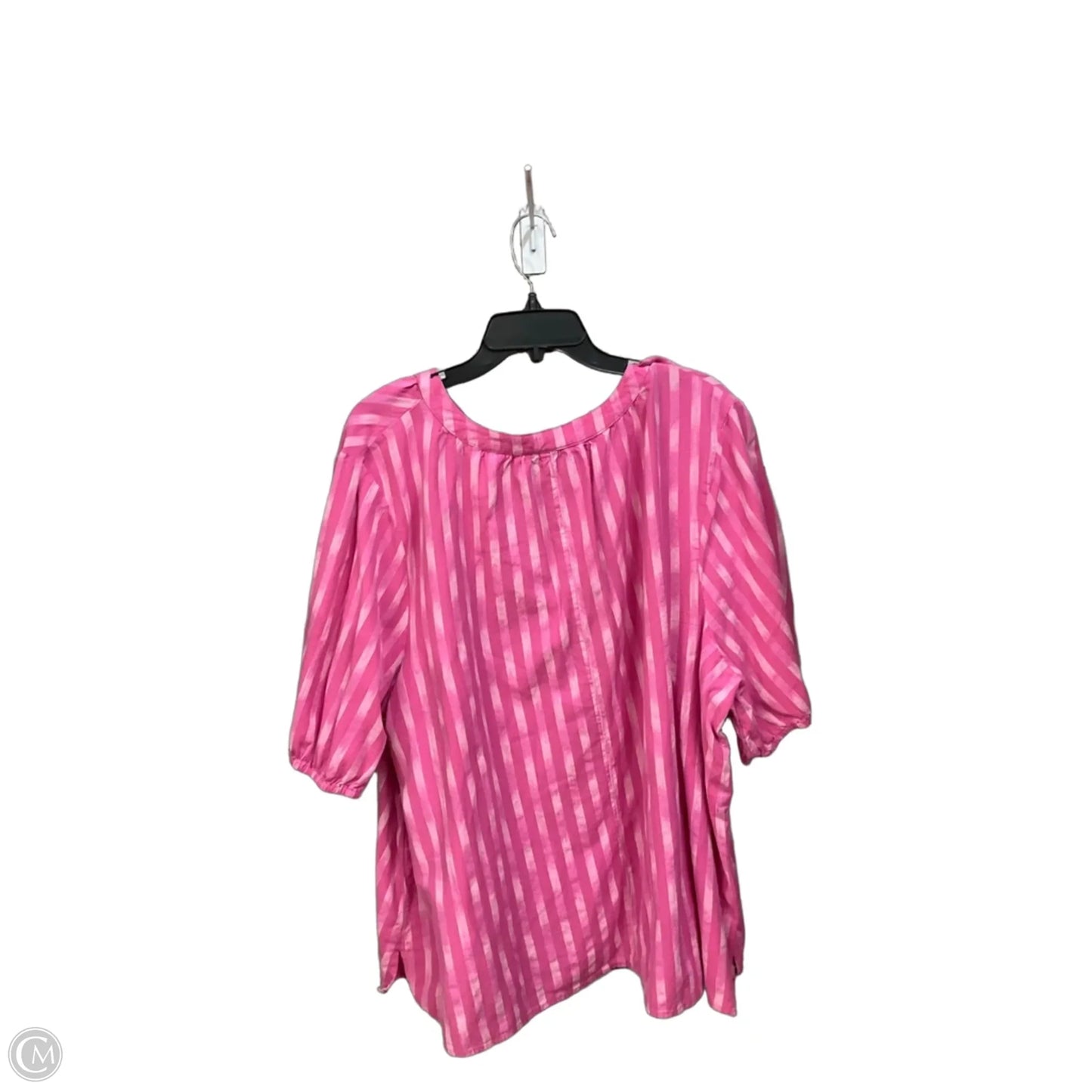 Top Short Sleeve By Lane Bryant In Striped Pattern, Size: 4x