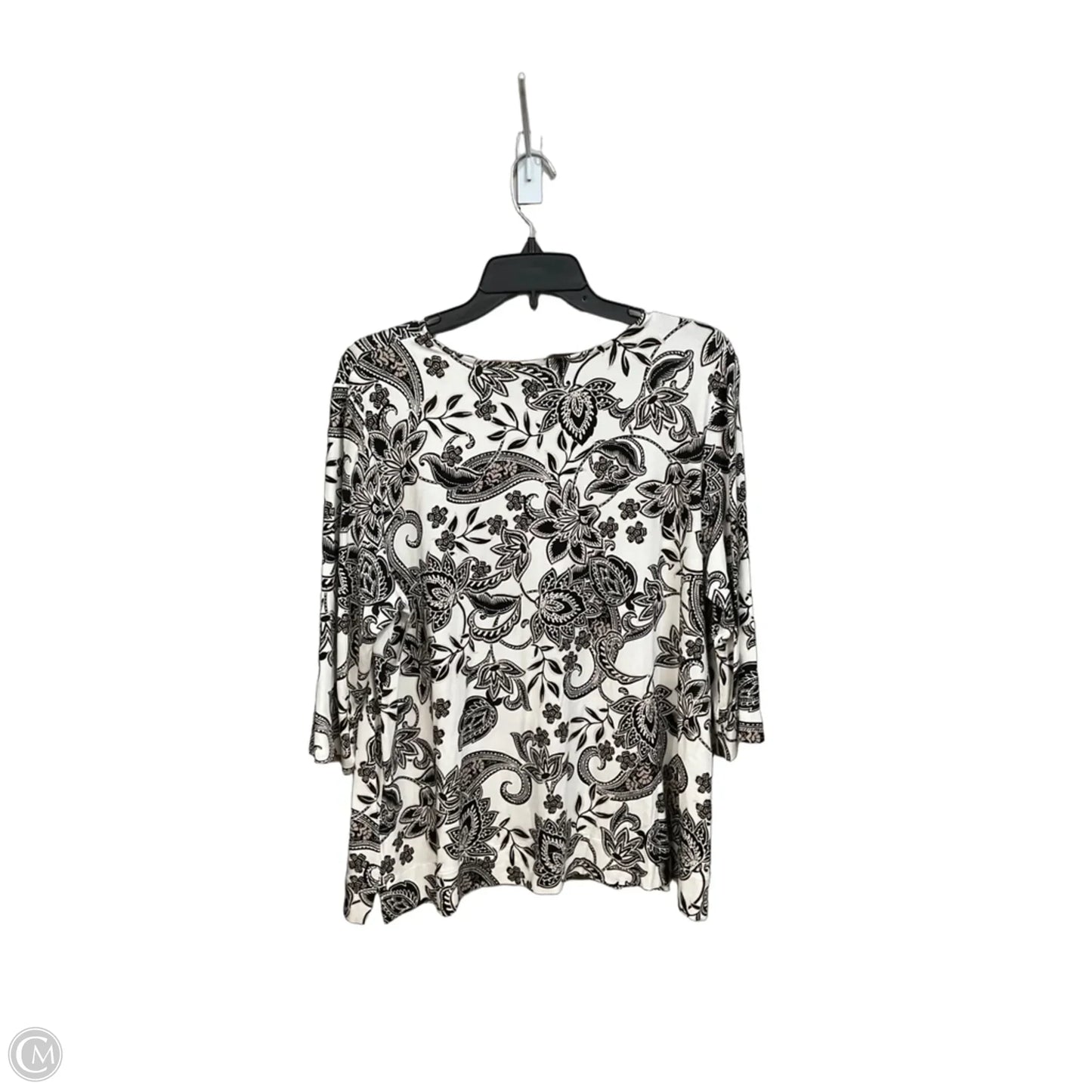 Top 3/4 Sleeve By J. Jill In Floral Print, Size: L
