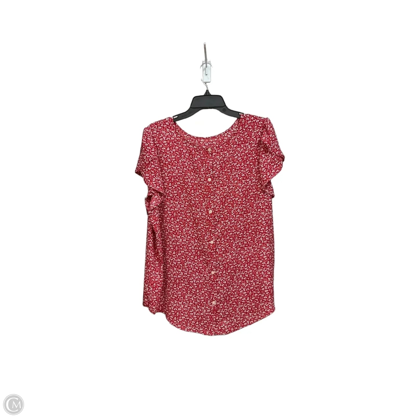 Top Short Sleeve By Loft In Red, Size: Xl