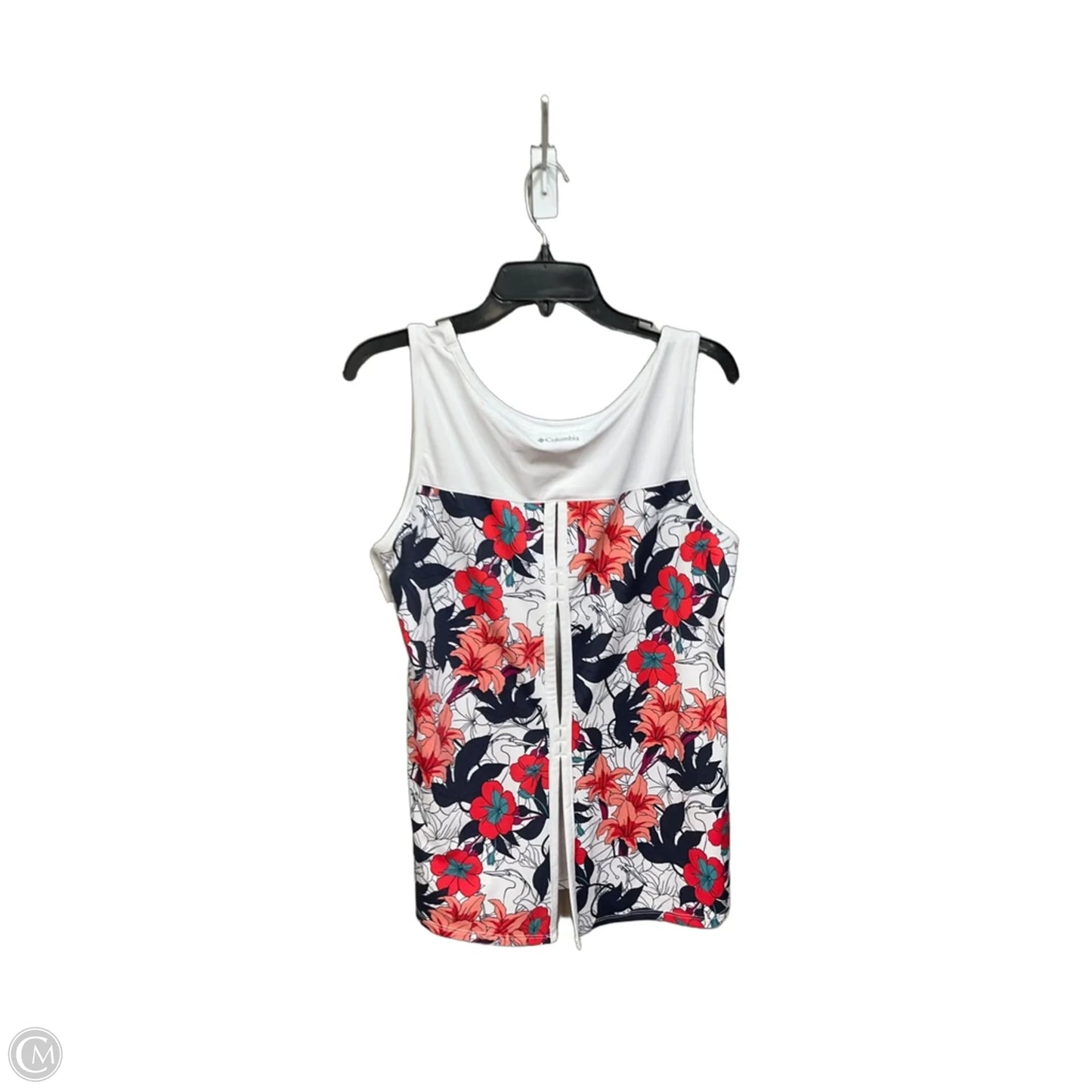 Athletic Tank Top By Columbia In Floral Print, Size: L