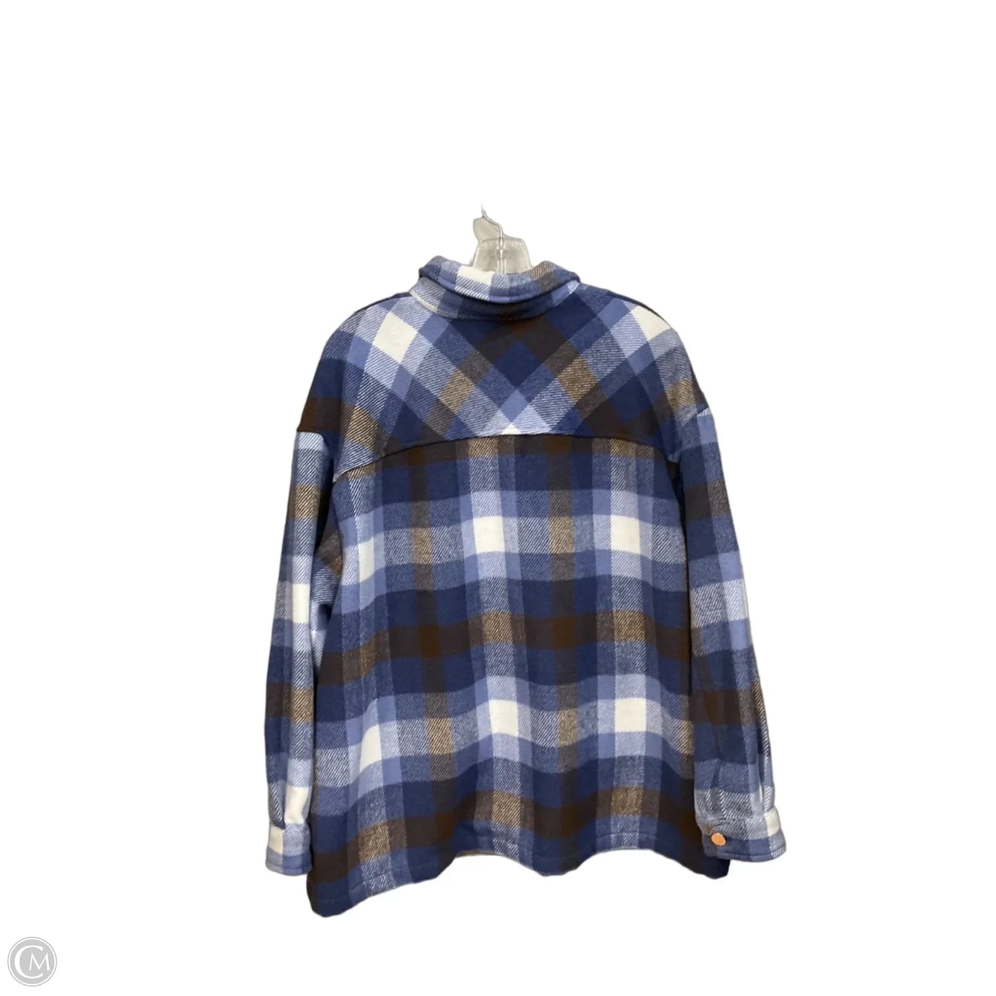 Jacket Shirt By Workshop In Plaid Pattern, Size: Xl