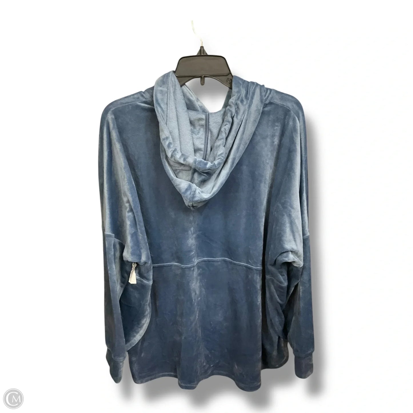 Sweatshirt Hoodie By Donna Karan In Blue, Size: Xl