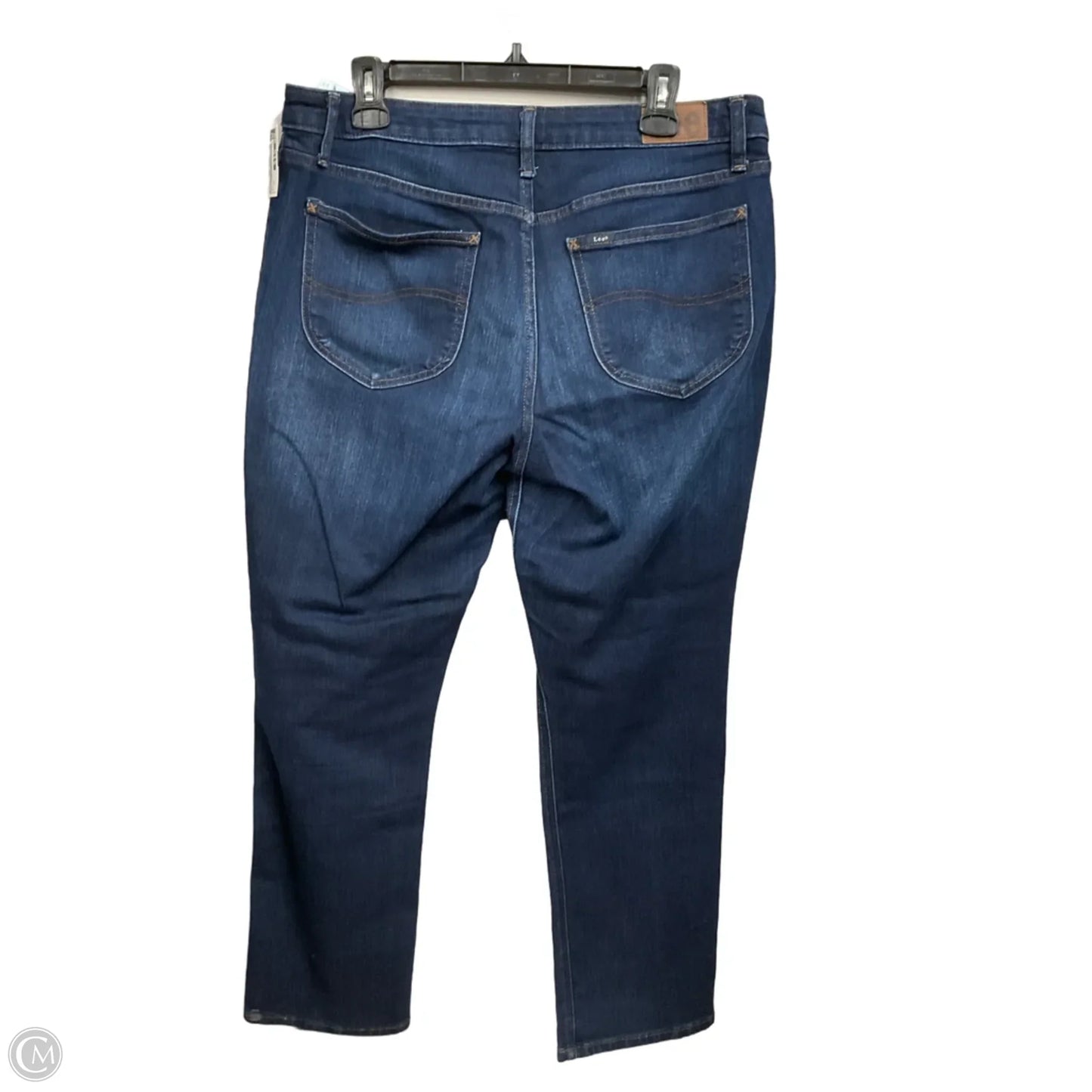 Jeans Straight By Lee In Blue Denim, Size: 14