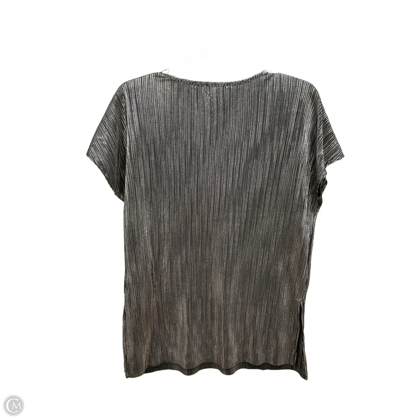 Top Short Sleeve By Carolina Belle In Silver, Size: S