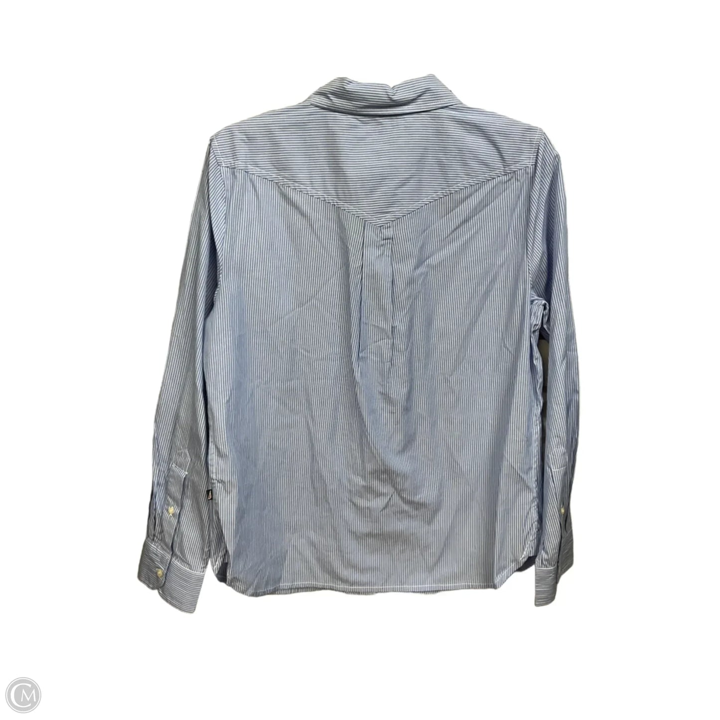 Blouse Long Sleeve By Nautica In Striped Pattern, Size: M