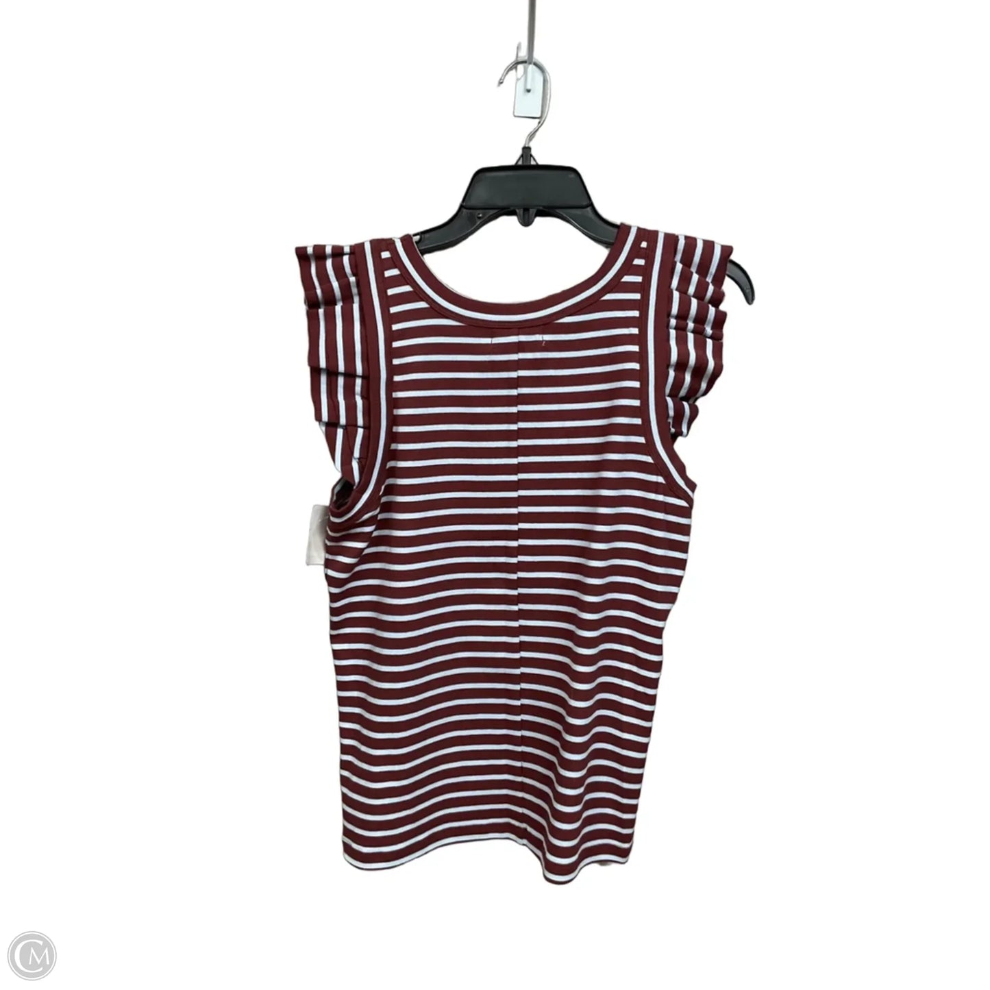 Top Sleeveless By Free Assembly In Striped Pattern, Size: Xl