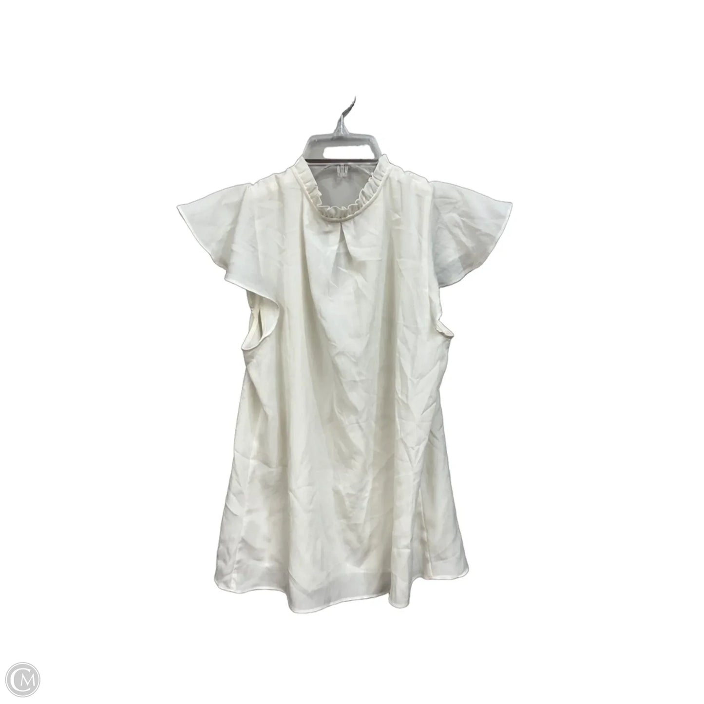 Blouse Short Sleeve By Nine West In White, Size: M