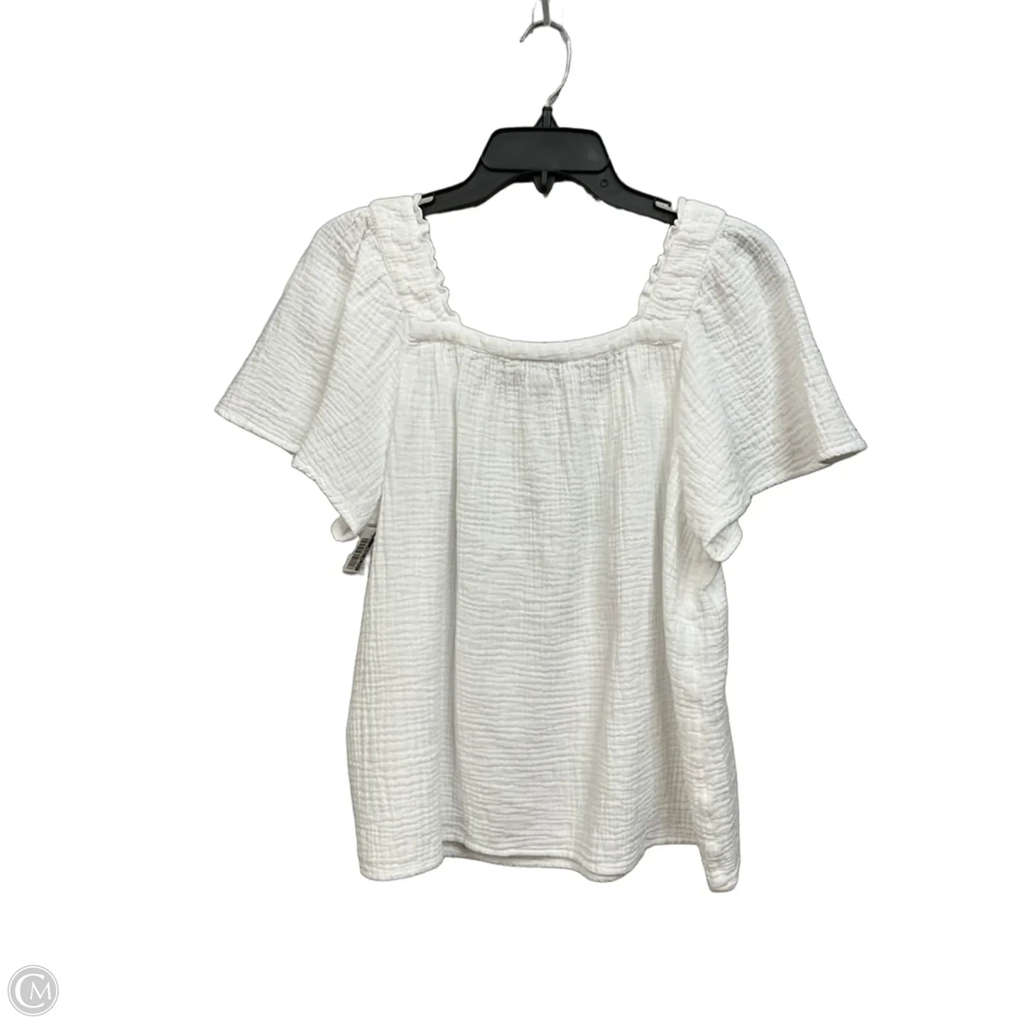 Top Short Sleeve By Style And Company In White, Size: L