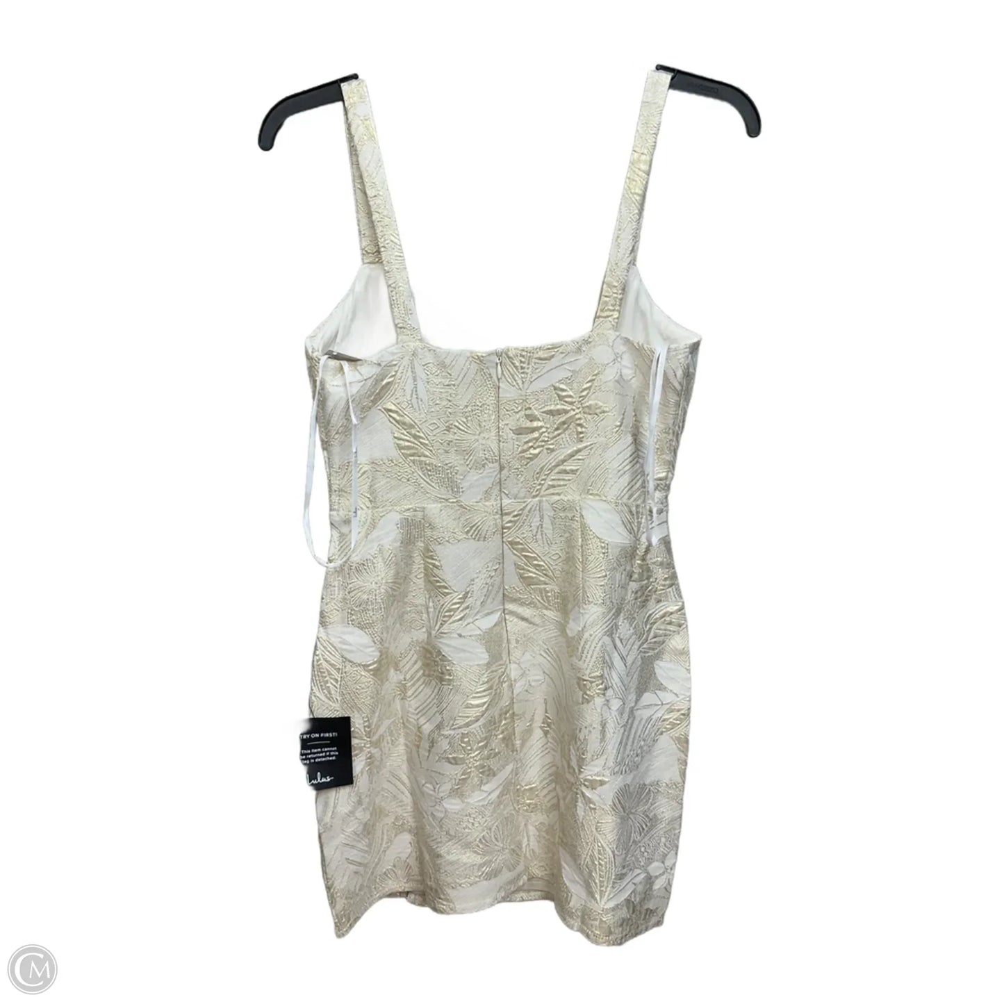 Dress Casual Short By Lulus In Gold & White, Size: S