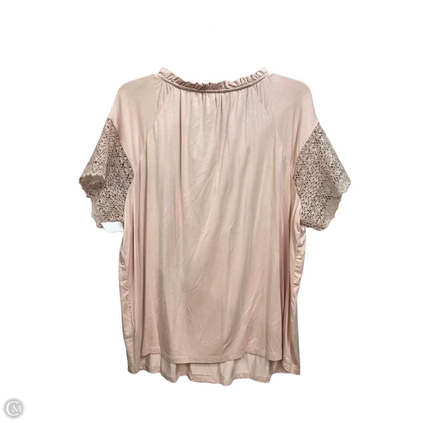 Top Short Sleeve Basic By Cable And Gauge In Pink, Size: 1x
