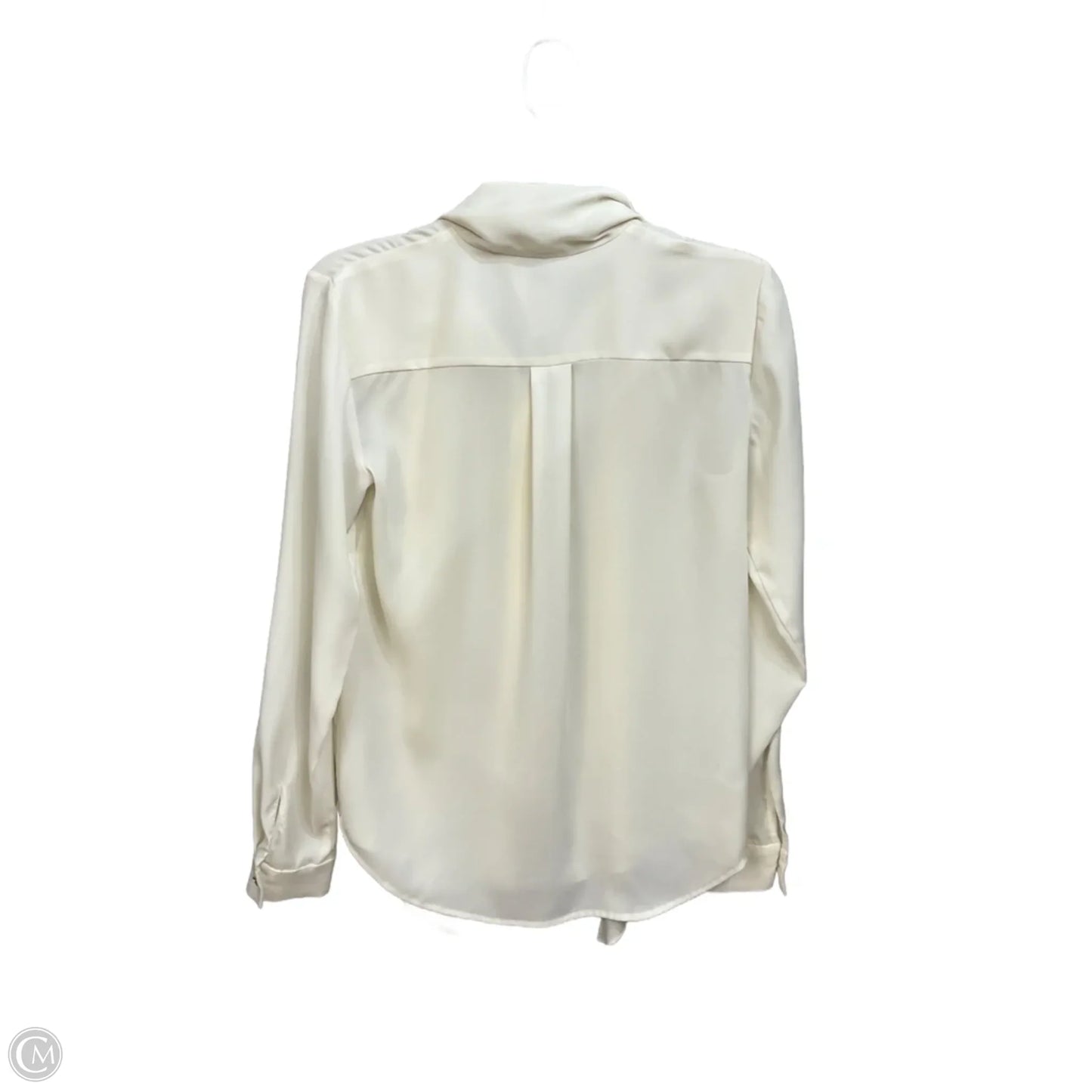 Blouse Long Sleeve By Ann Taylor In White, Size: Xs
