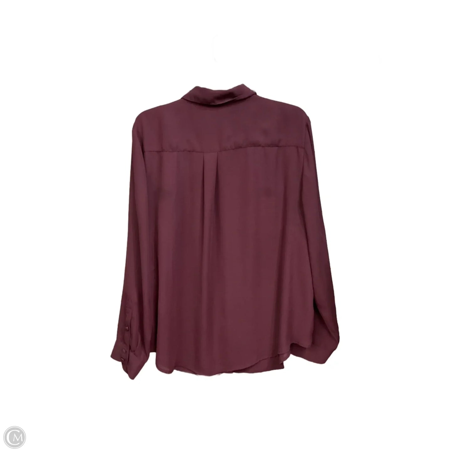 Blouse Long Sleeve By Torrid In Maroon, Size: 2x