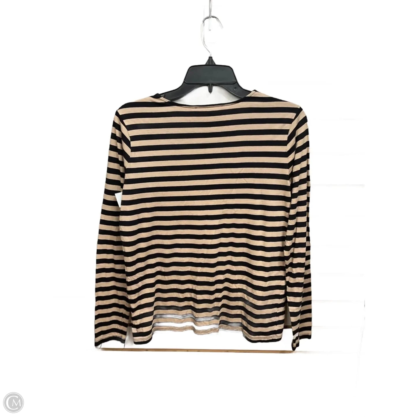 Top Long Sleeve Designer By Michael Kors In Striped Pattern, Size: M