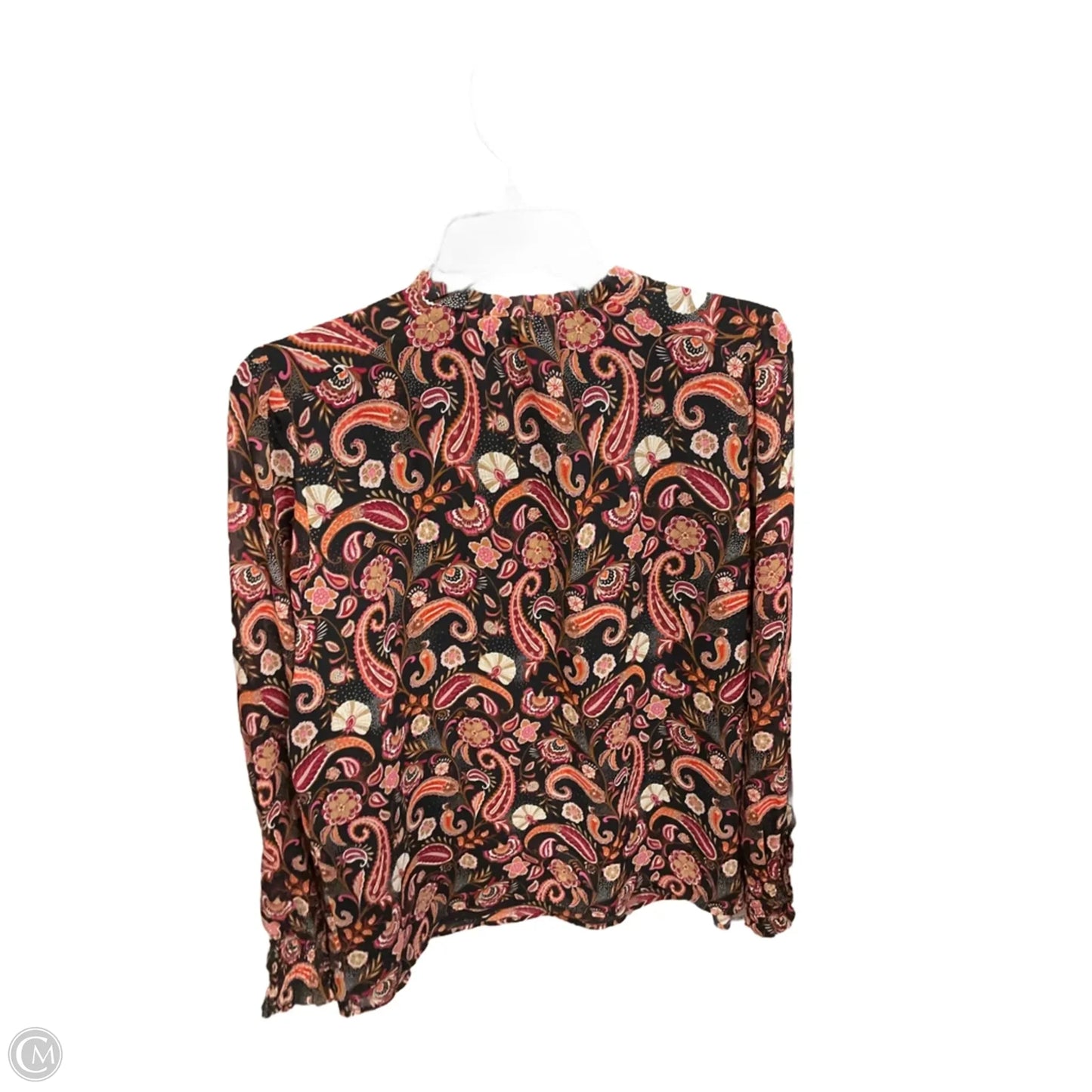 Blouse Long Sleeve By Loft In Black, Size: M