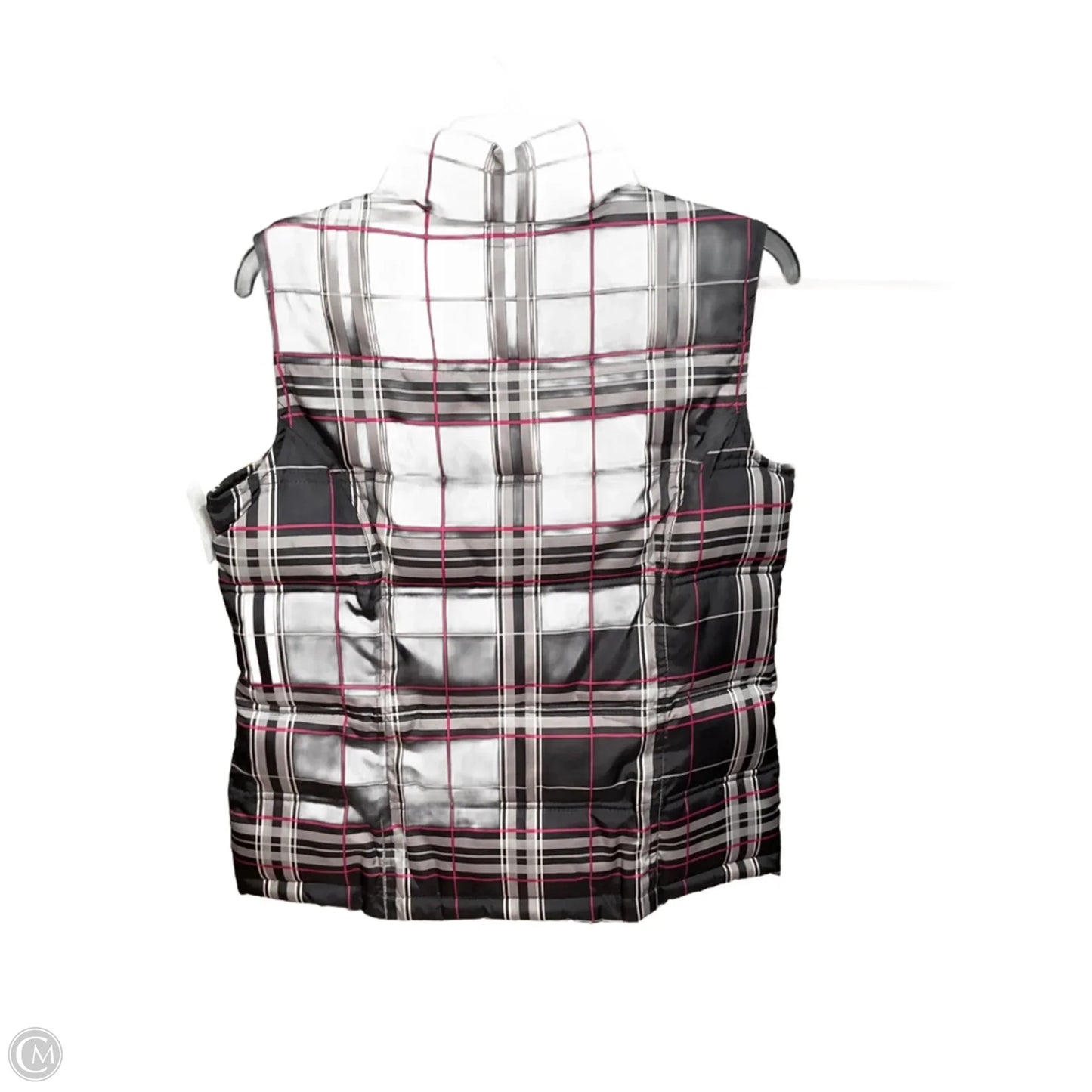 Vest Puffer & Quilted By Charter Club In Black & Grey, Size: M