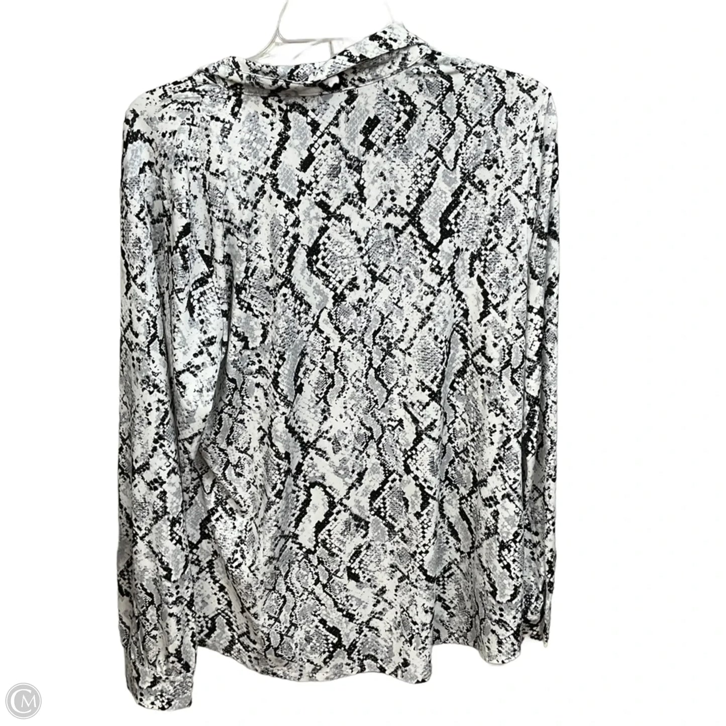 Blouse Long Sleeve By Jones New York In Black & White, Size: Xl