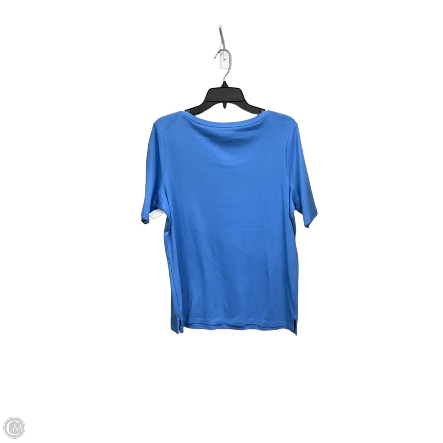 Top Short Sleeve Basic By Talbots In Blue, Size: 1x