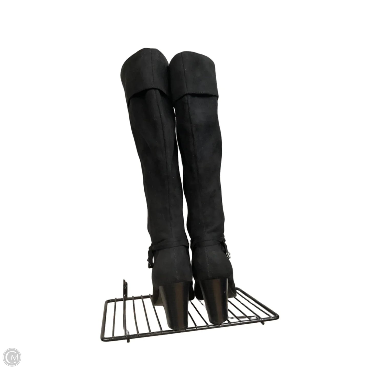 Boots Mid-calf Heels By Predictions In Black, Size: 9