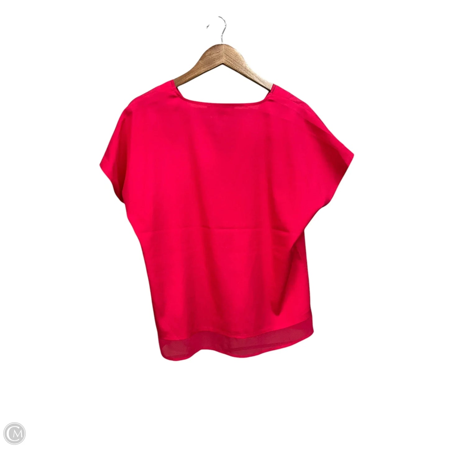 Blouse Short Sleeve By Dkny In Pink, Size: M