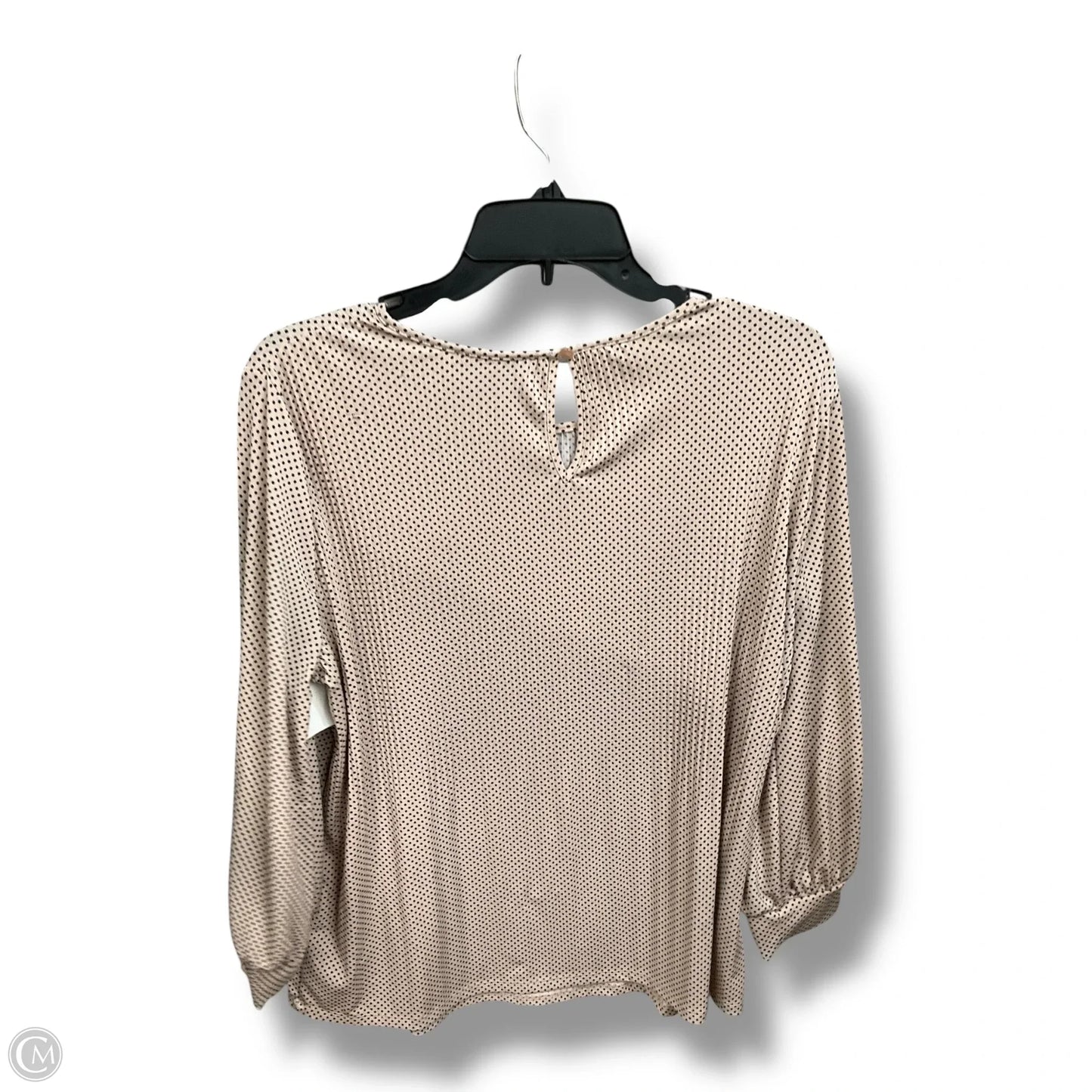 Top 3/4 Sleeve By Adrianna Papell In Polkadot Pattern, Size: M