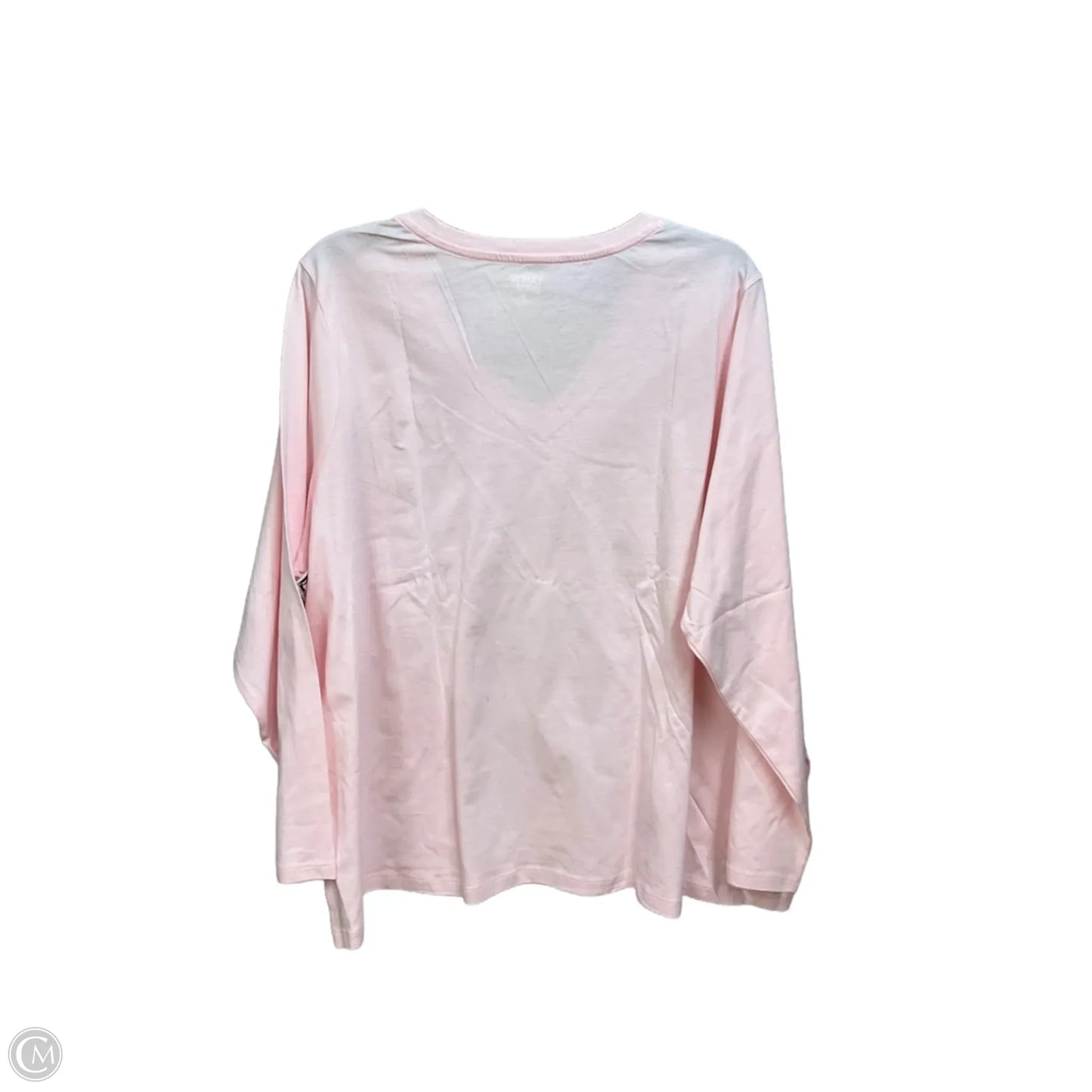 Top Long Sleeve Basic By Lands End In Pink, Size: 3x
