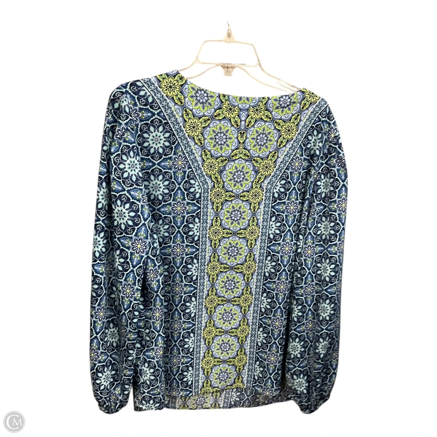Blouse Long Sleeve By Clothes Mentor In Multi-colored, Size: 2x