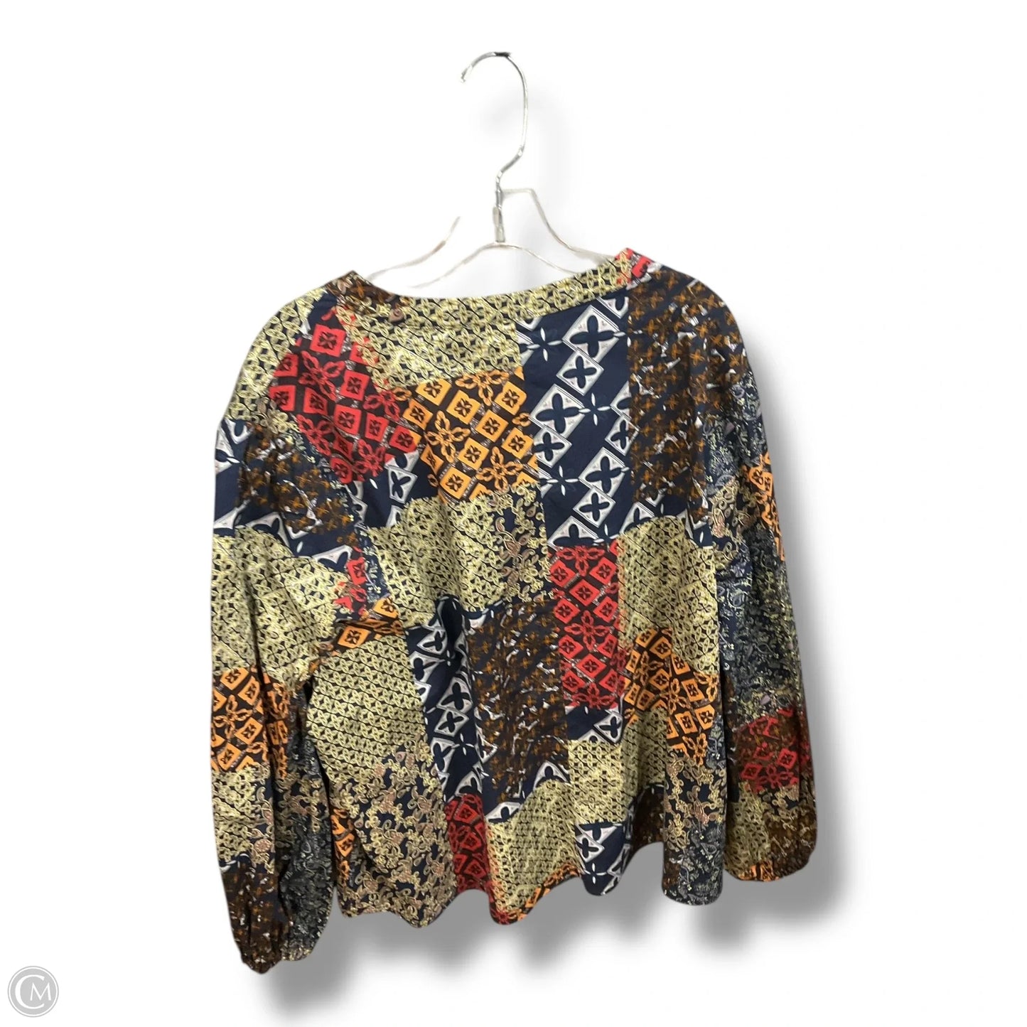 Blouse Long Sleeve By Clothes Mentor In Multi-colored, Size: 2x