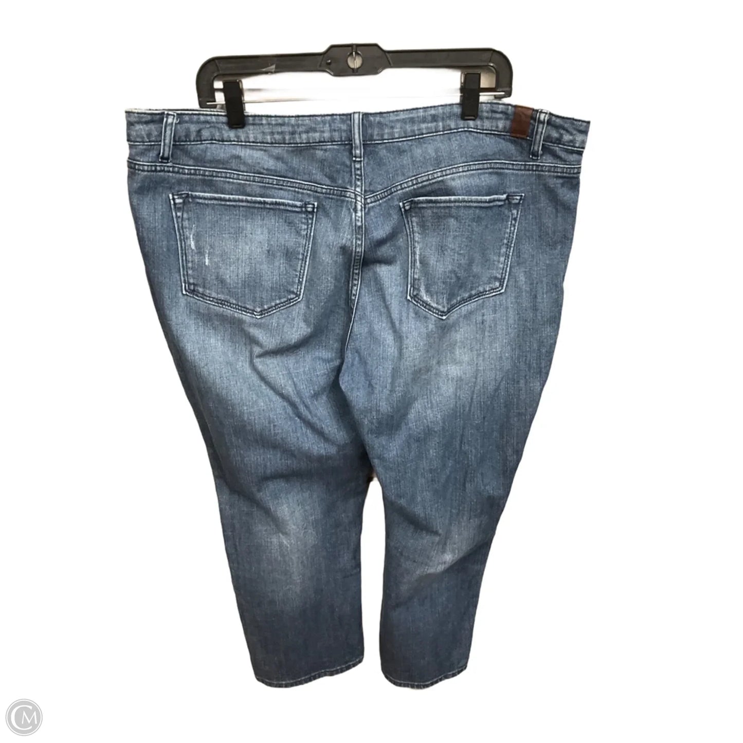 Jeans Straight By Simply Vera In Blue Denim, Size: 16