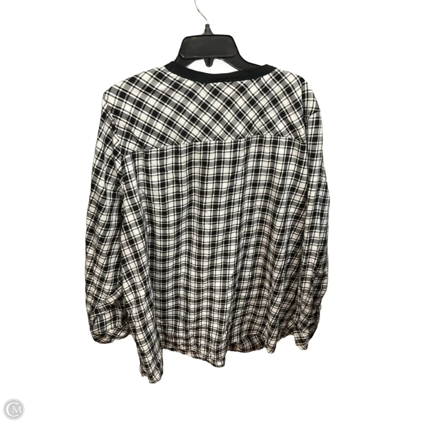 Top Long Sleeve By Torrid In Black & White, Size: 4x