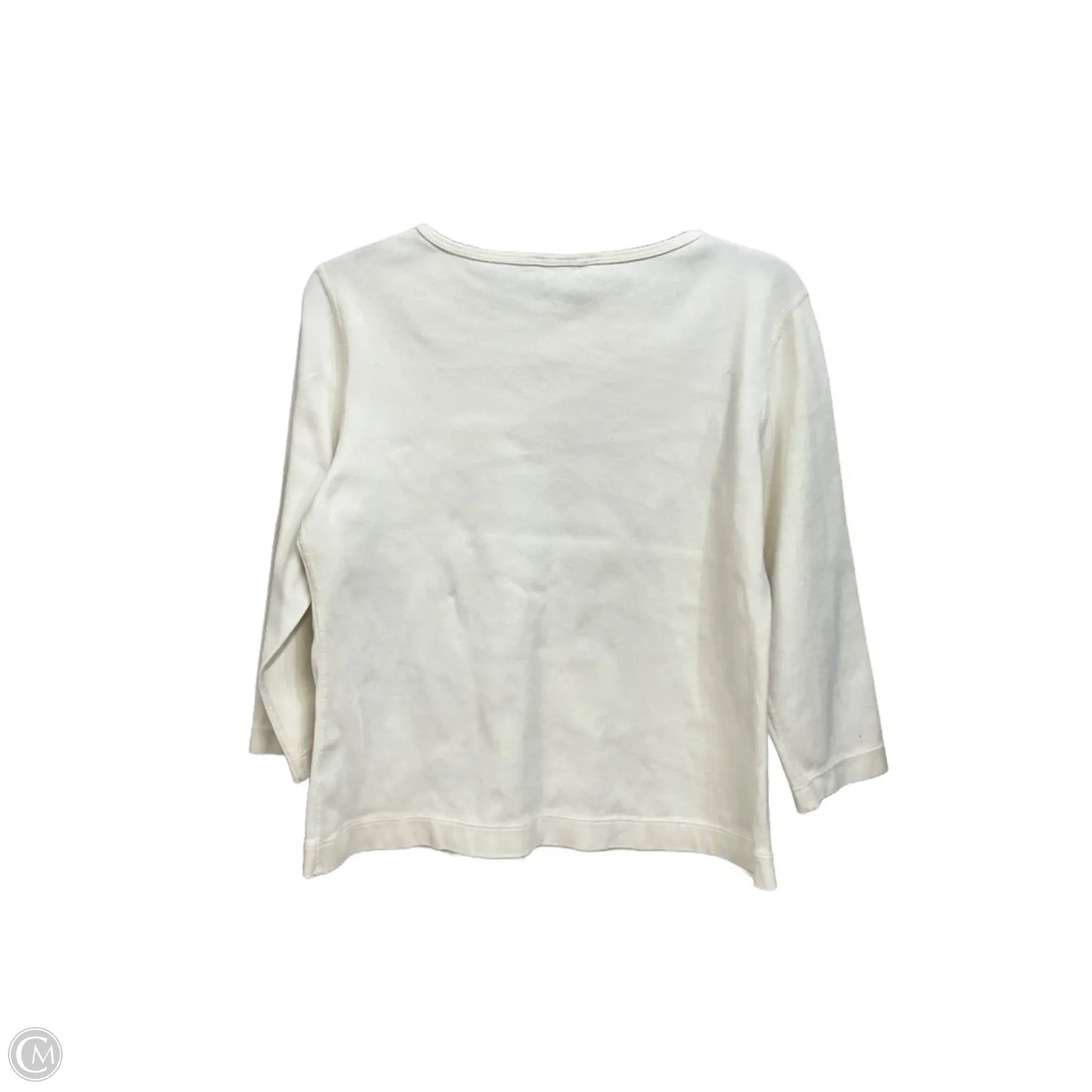 Top Long Sleeve Basic By Lands End In Cream, Size: Mp