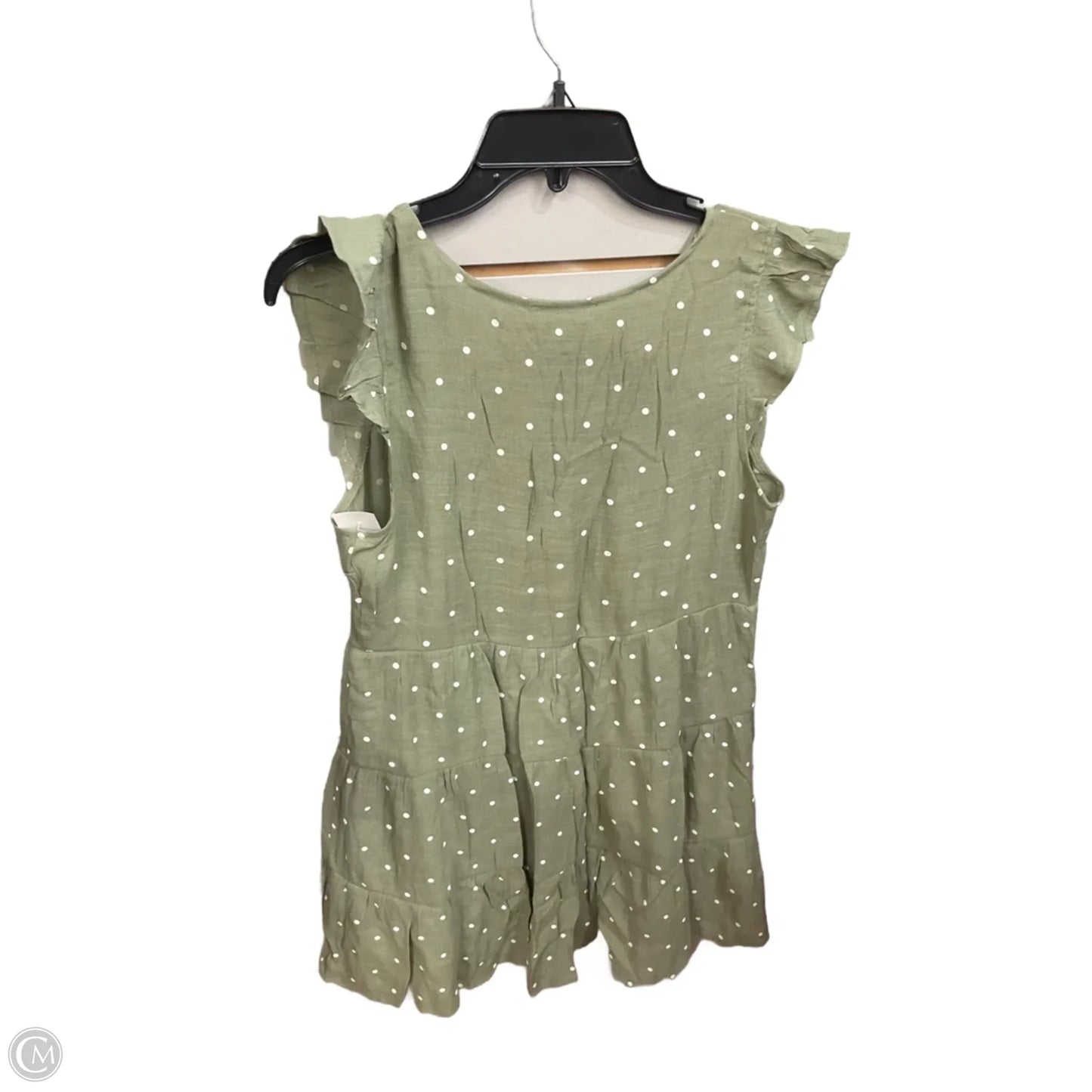 Dress Casual Midi By Mine In Polkadot Pattern, Size: L