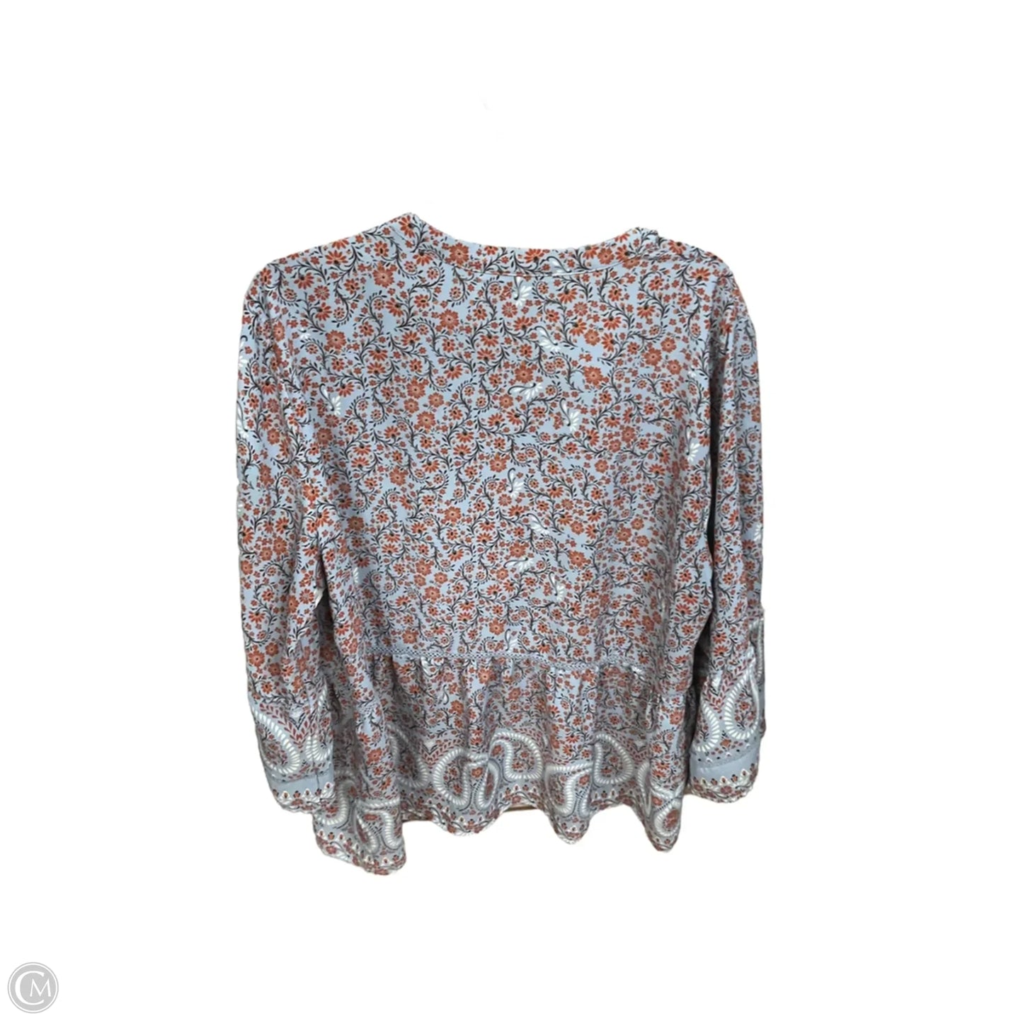 Blouse Long Sleeve By Fever In Floral Print, Size: 2x