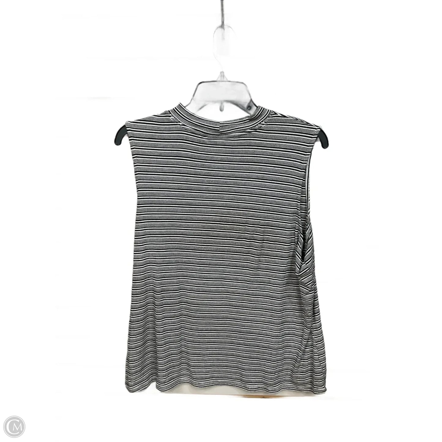 Top Sleeveless By Apt 9 In Black & White, Size: Xl