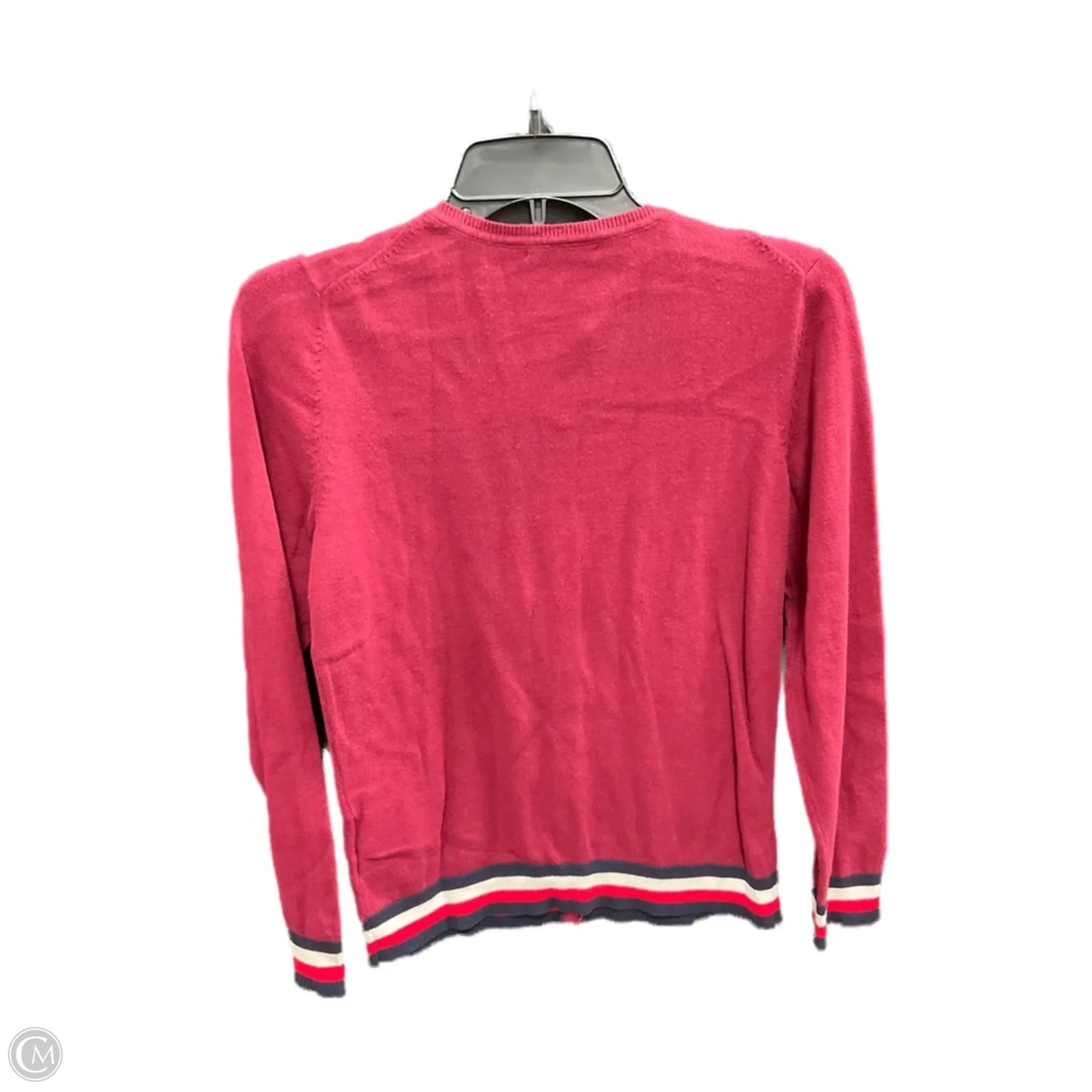 Sweater Cardigan By Tommy Hilfiger In Blue & Red & White, Size: Sp