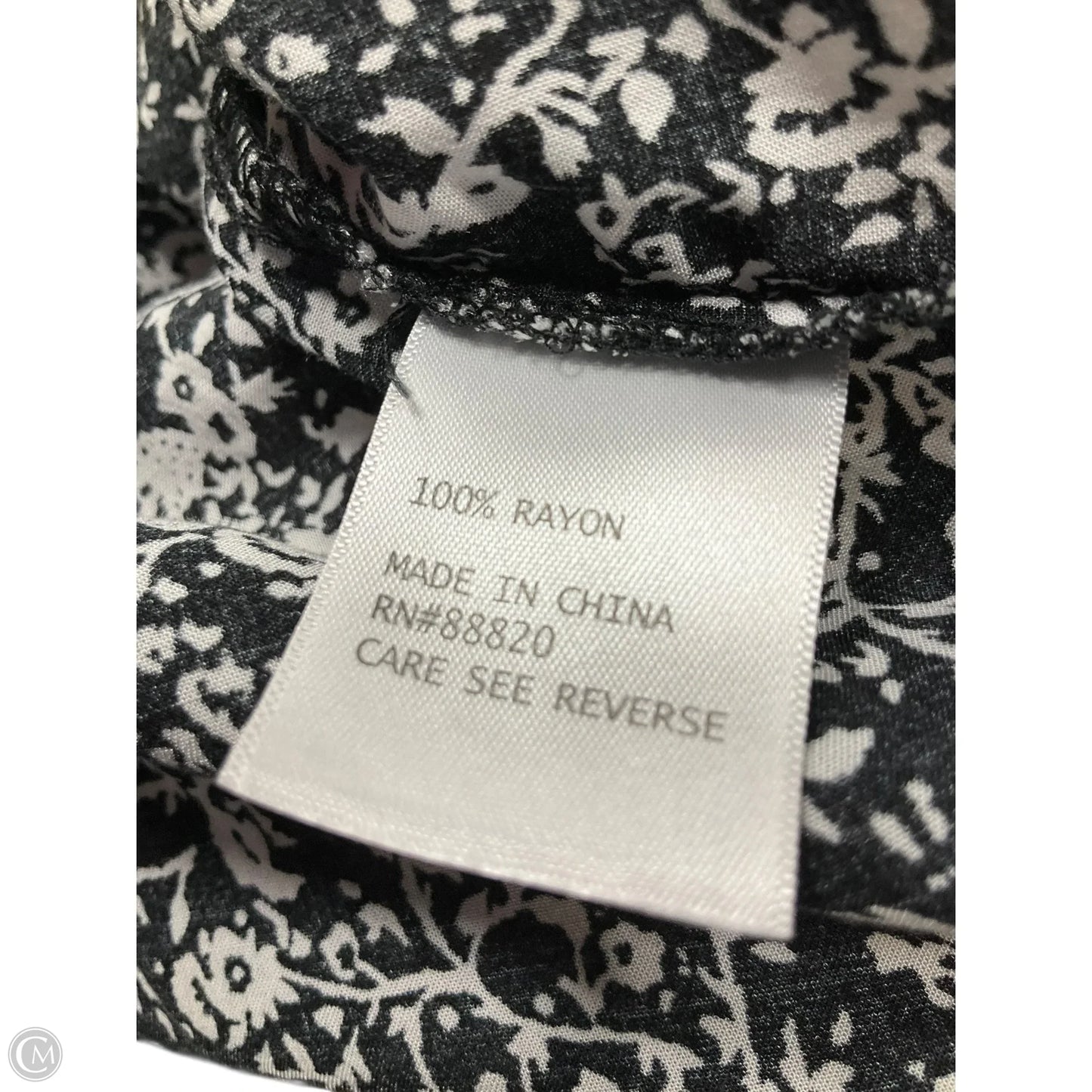 Top 3/4 Sleeve Basic By Jones New York In Floral Print, Size: 3x