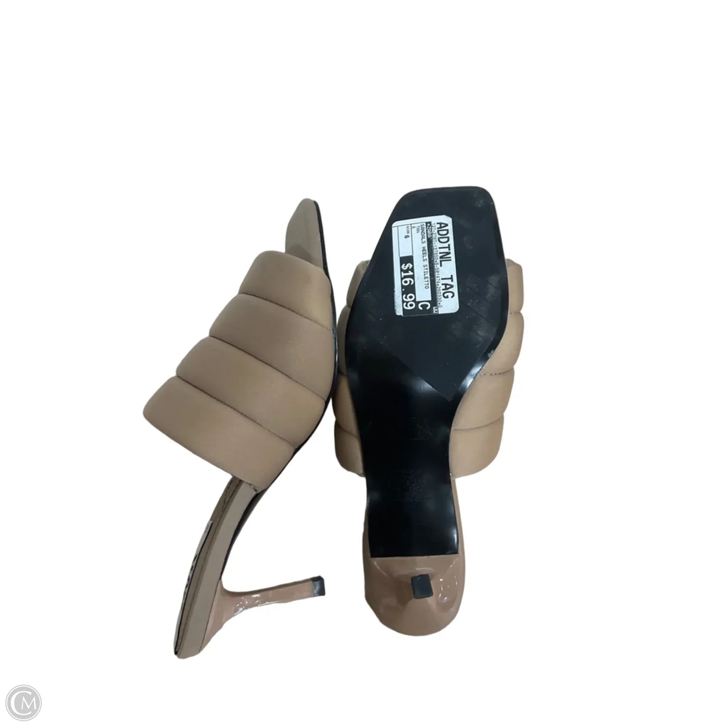 Sandals Heels Stiletto By Zara In Tan, Size: 6