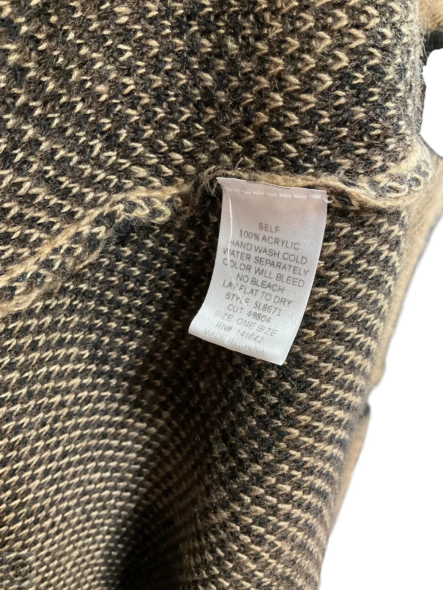 Sweater By She + Sky In Black & Tan, Size: Osfm