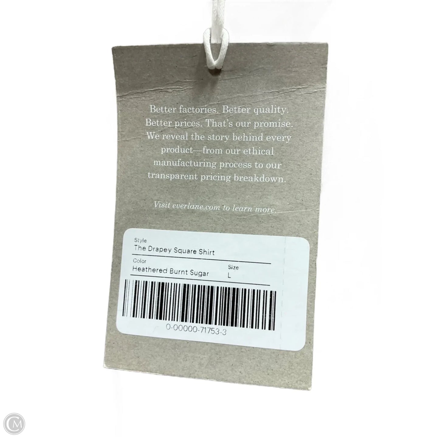 Top Short Sleeve By Everlane In Taupe, Size: L