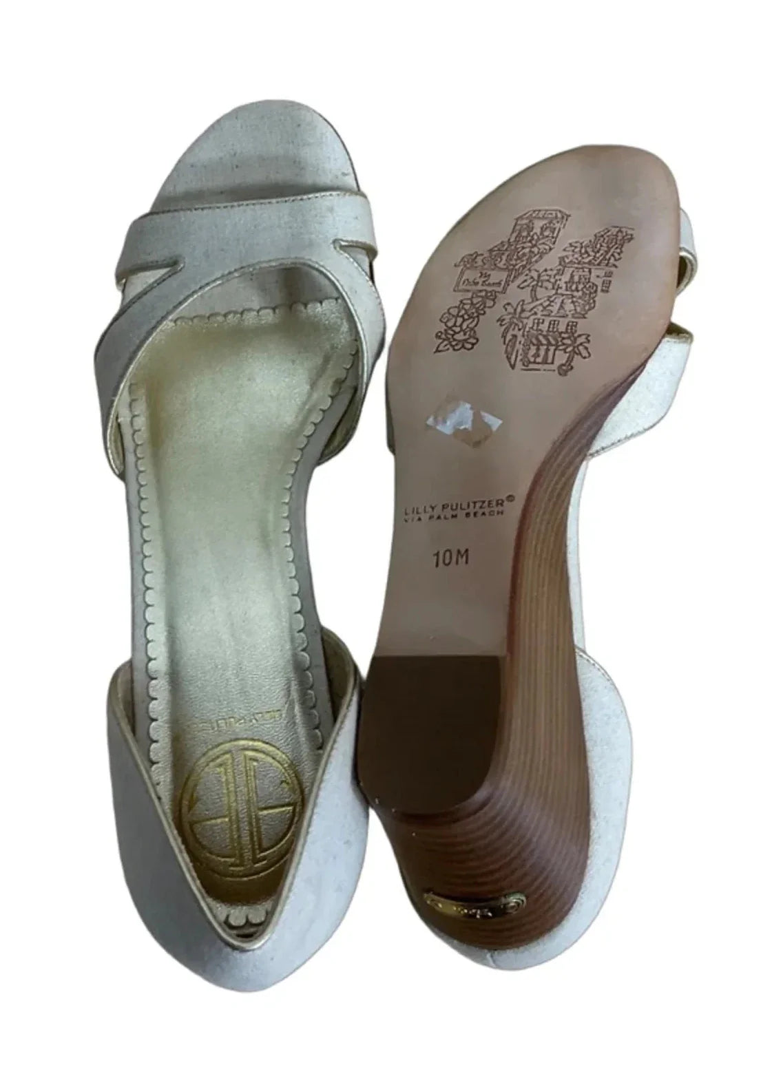 Shoes Designer By Lilly Pulitzer In Cream, Size: 10