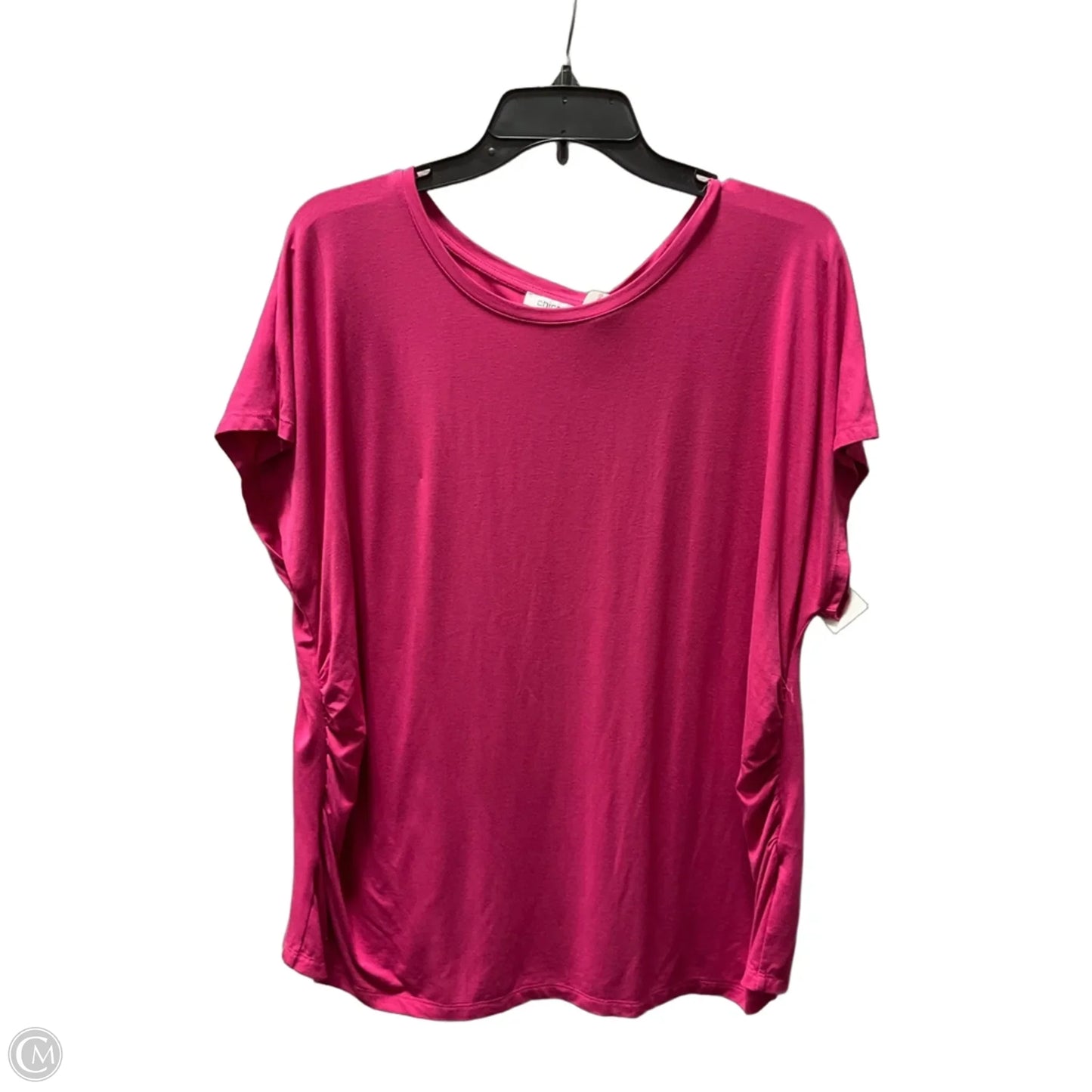 Top Short Sleeve Basic By Chicos In Pink, Size: Xxl