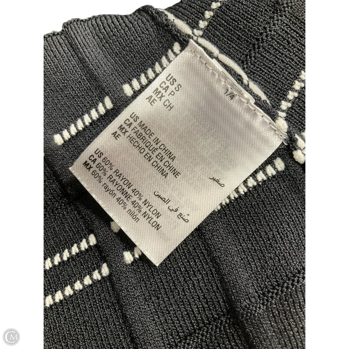 Cardigan By Alfani In Black & White, Size: S