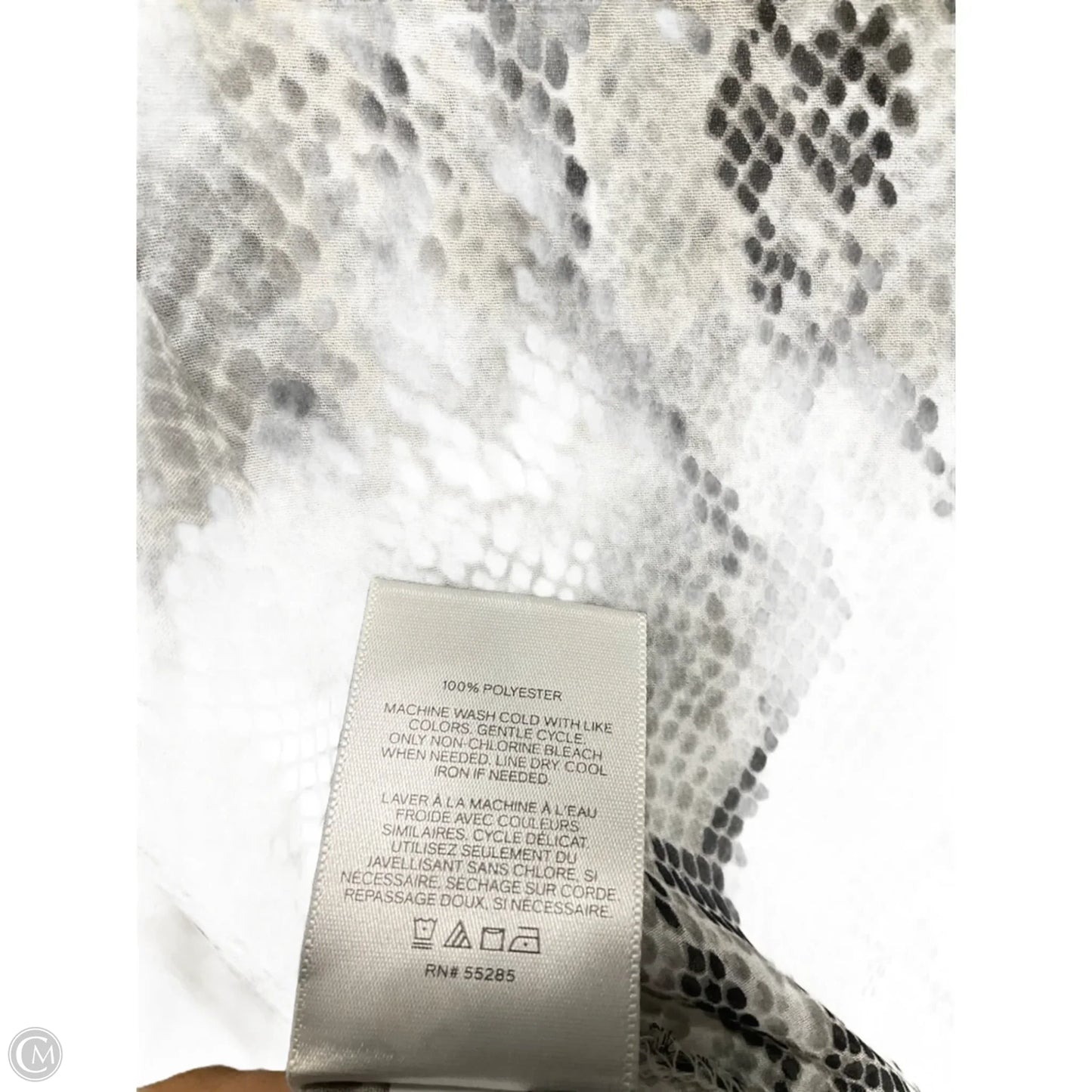 Top Long Sleeve By Express In Snakeskin Print, Size: Xs