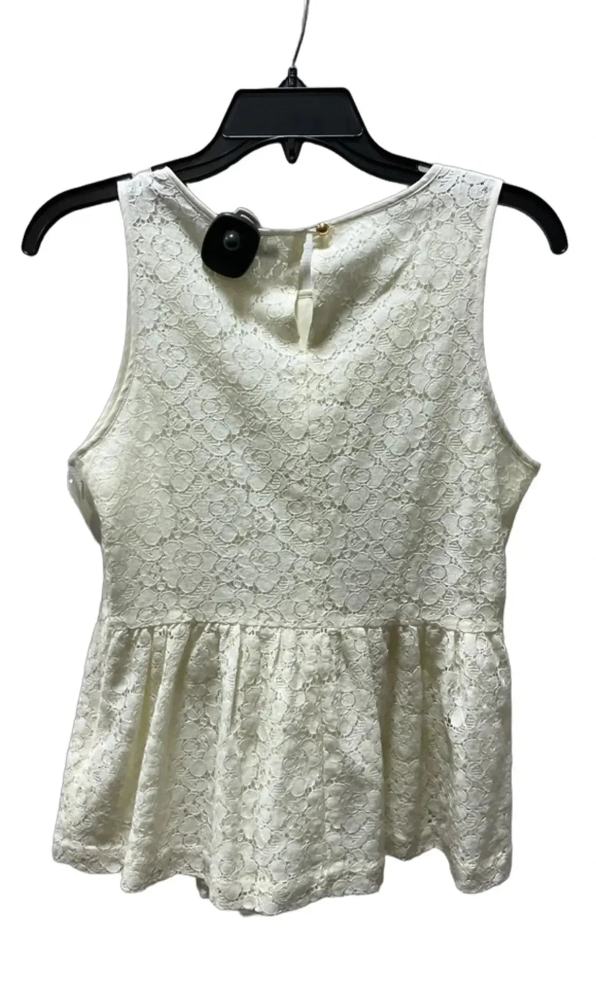 Top Sleeveless By Banana Republic In Cream, Size: S