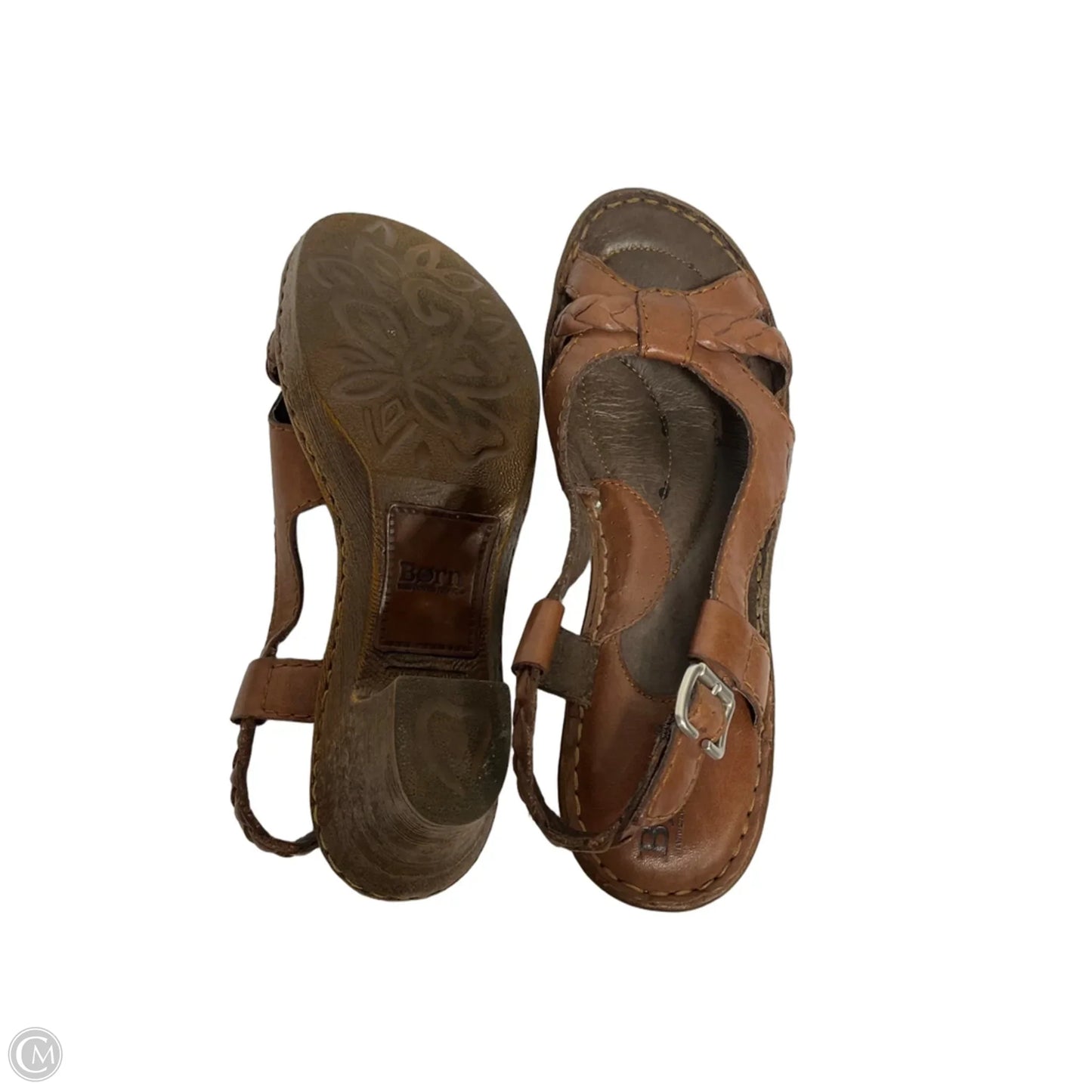 Sandals Heels Block By Born In Brown, Size: 8