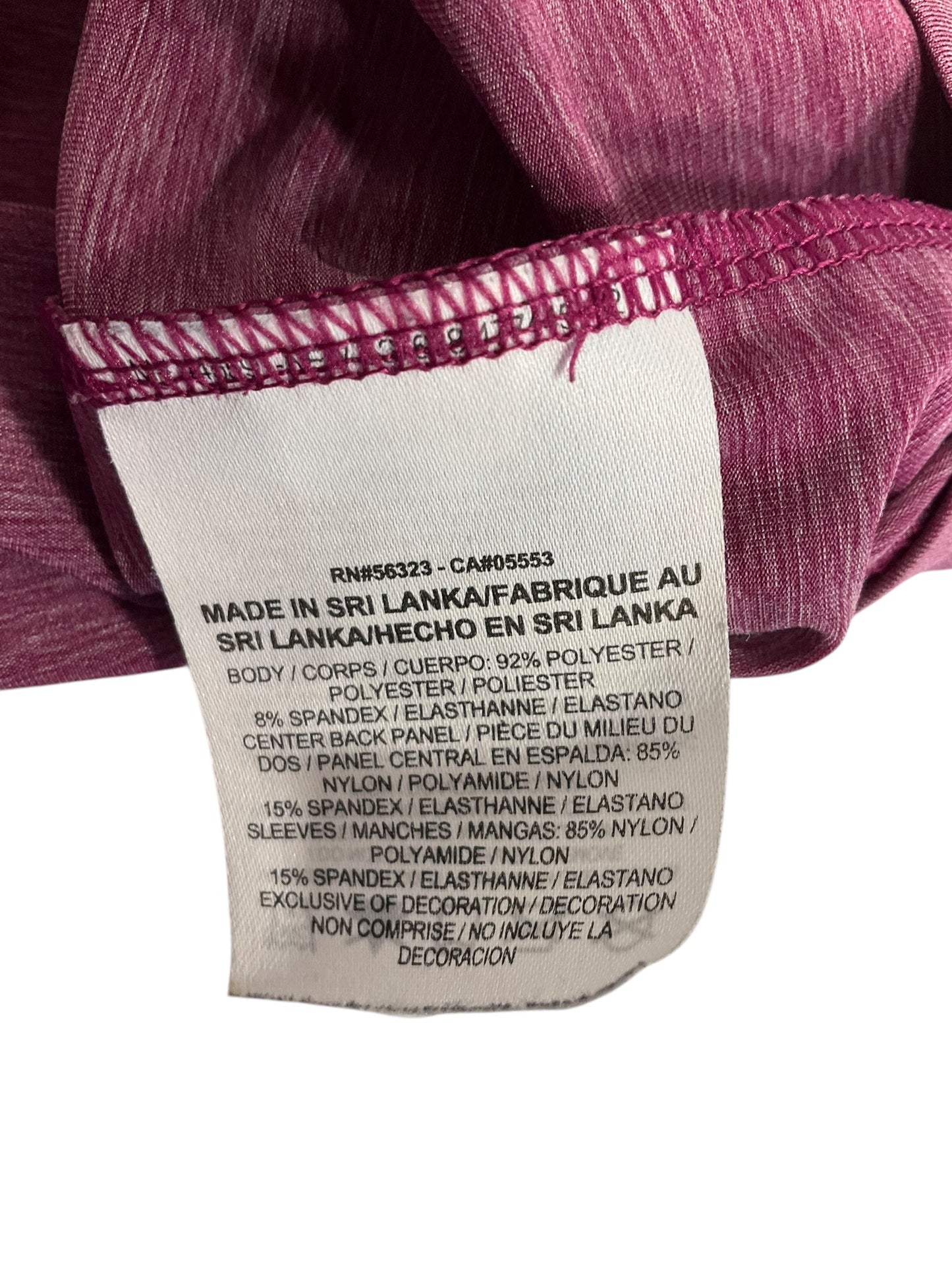 Athletic Top Long Sleeve Crewneck By Nike Apparel In Pink, Size: M