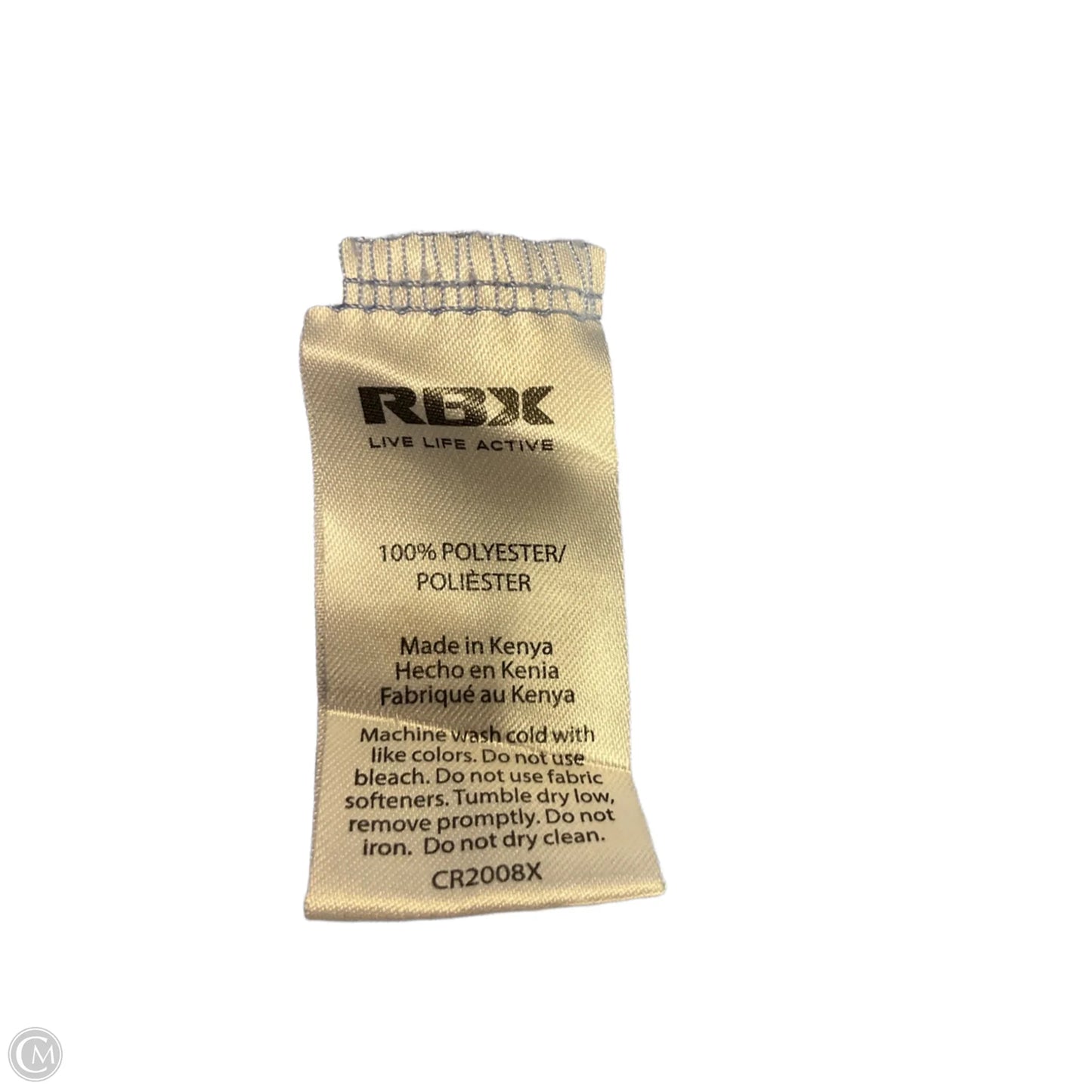 Athletic Top Short Sleeve By Rbx In Blue, Size: 1x