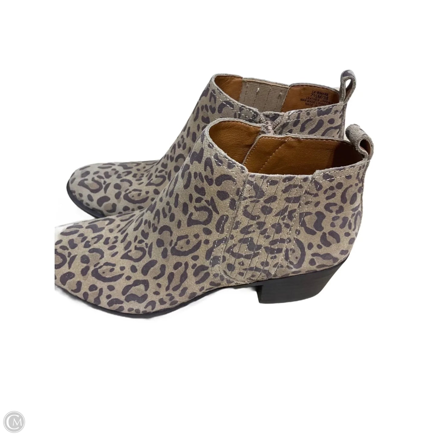Boots Ankle Flats By Lucky Brand In Leopard Print, Size: 7.5