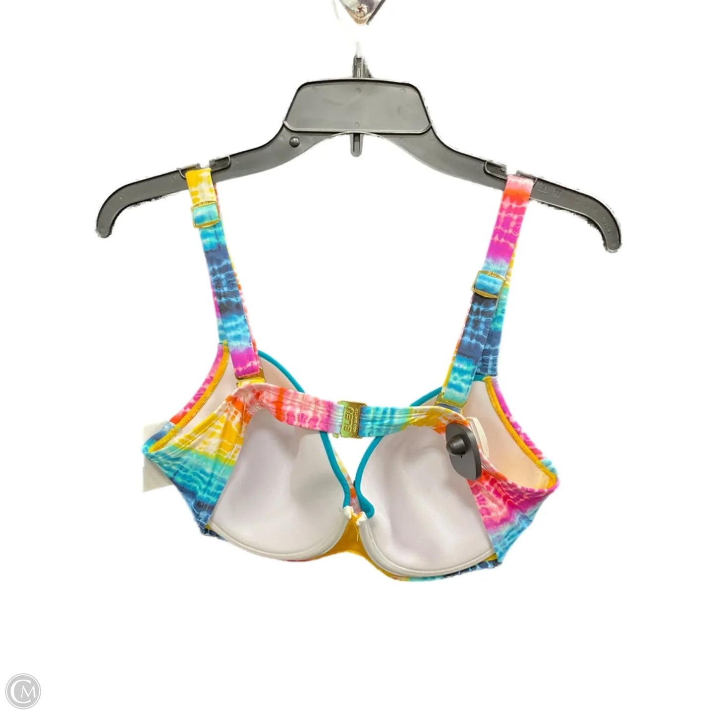 Swimsuit Top By Bleu In Rainbow Print, Size: Xl